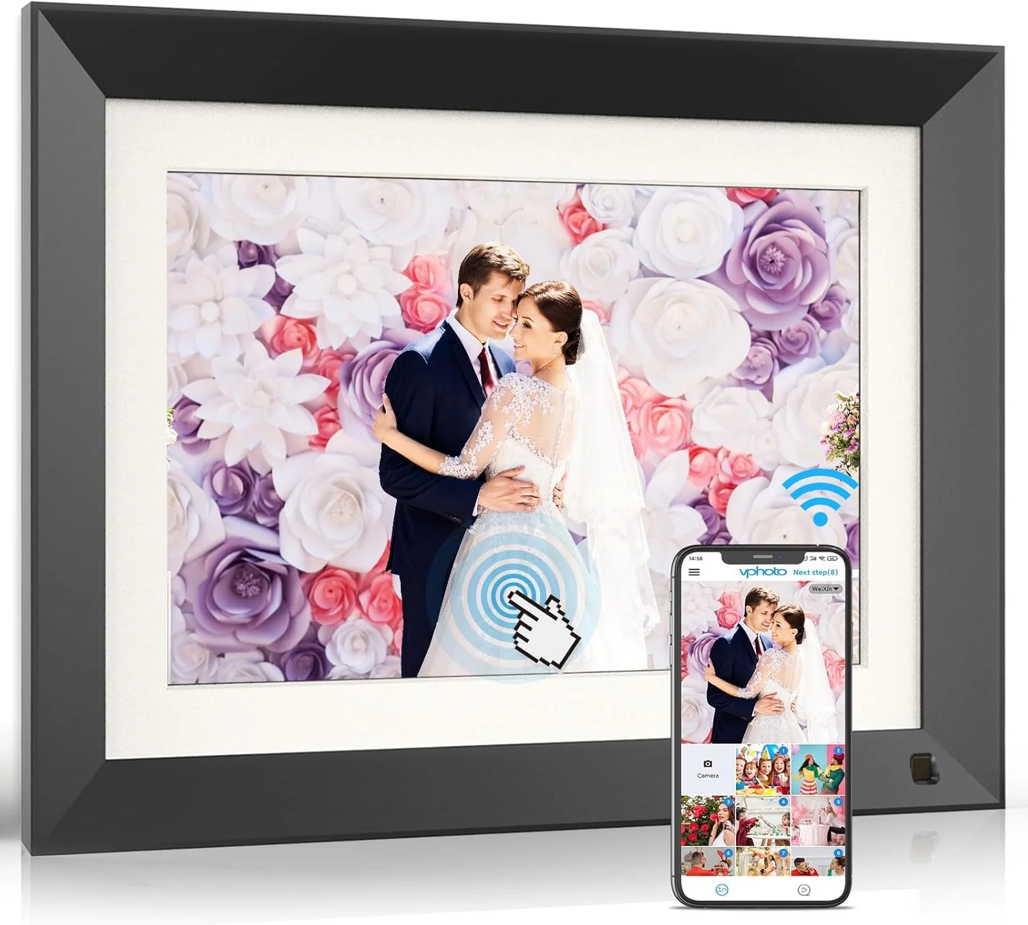 قاب عکس دیجیتال 11 اینچی 2K WiFi - قاب هوشمند IPS 2176 * 1600 با صفحه لمسی و حافظه 32 گیگابایتی، اشتراک گذاری آسان عکس و فیلم از طریق برنامه و ایمیل، فضای ذخیره سازی ابری رایگان، هدیه ای برای مادر، پدر و پدربزرگ و مادربزرگ