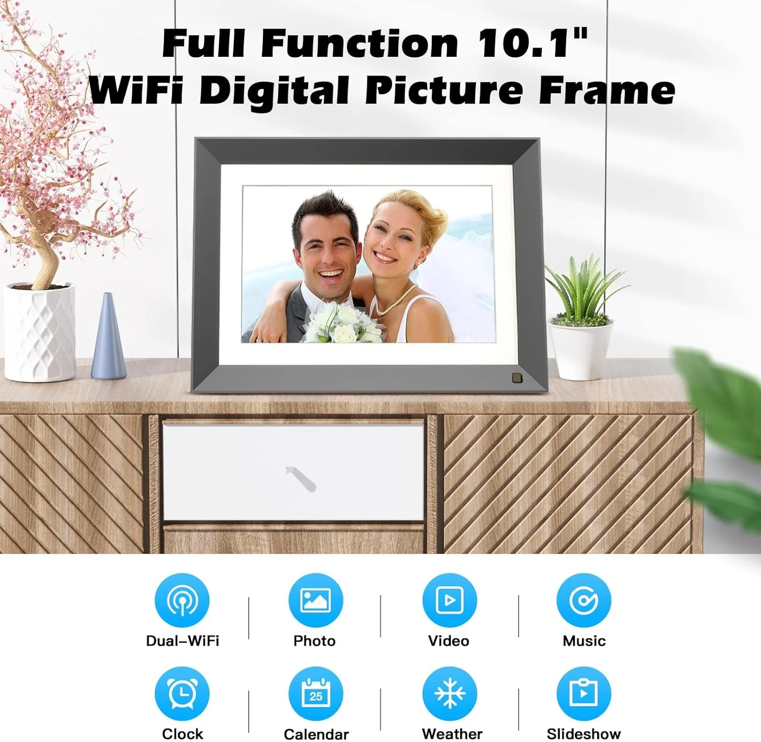 قاب عکس دیجیتال 11 اینچی 2K WiFi - قاب هوشمند IPS 2176 * 1600 با صفحه لمسی و حافظه 32 گیگابایتی، اشتراک گذاری آسان عکس و فیلم از طریق برنامه و ایمیل، فضای ذخیره سازی ابری رایگان، هدیه ای برای مادر، پدر و پدربزرگ و مادربزرگ