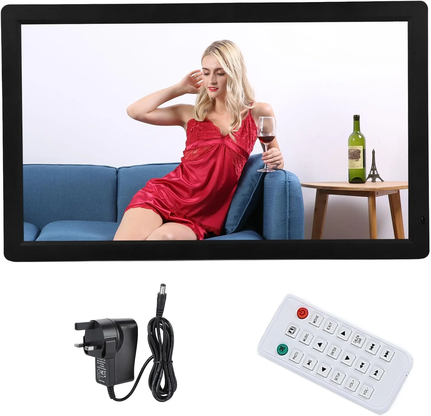 قاب عکس دیجیتال فوق العاده بزرگ 27 اینچی، تقویم دیواری دیجیتال 1080P HD، قاب عکس الکترونیکی هوشمند چند منظوره با کنترل از راه دور برای خانه (دوشاخه GB)