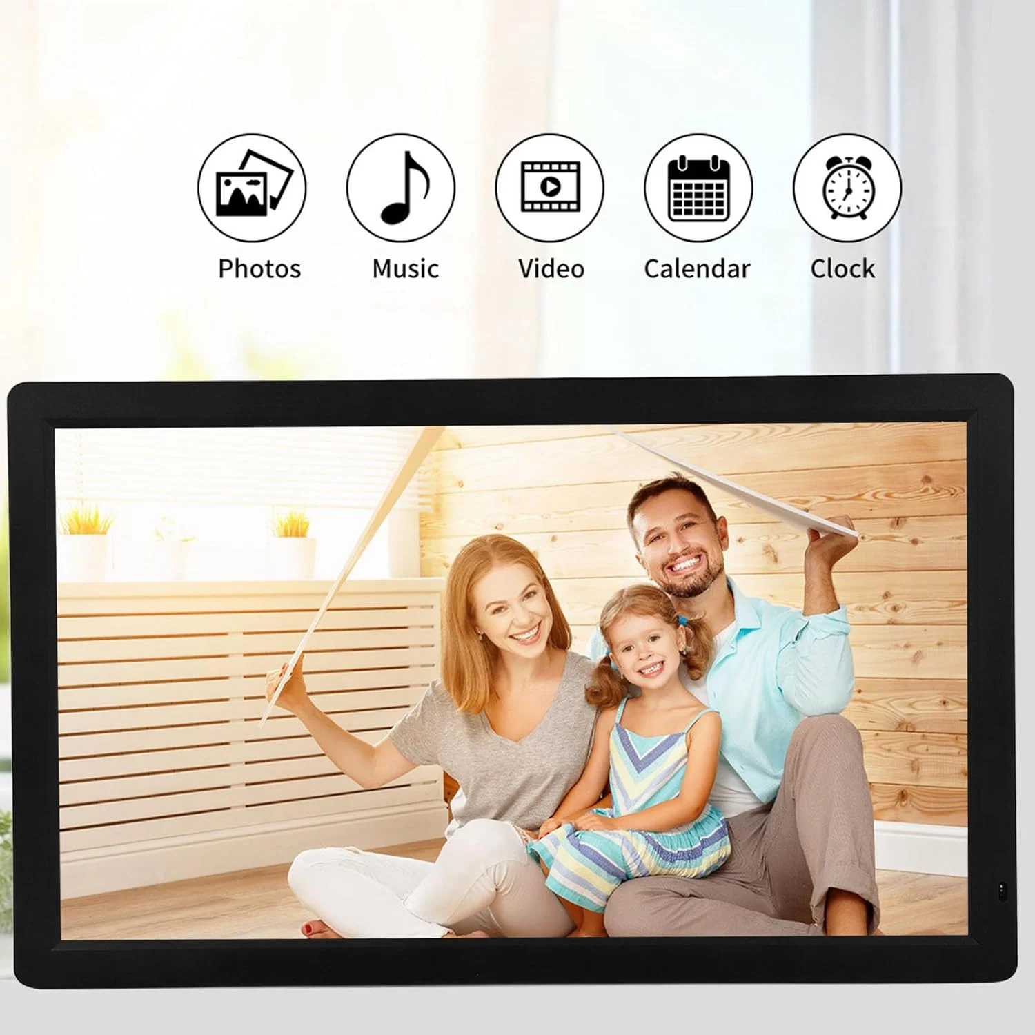 قاب عکس دیجیتال فوق العاده بزرگ 27 اینچی، تقویم دیواری دیجیتال 1080P HD، قاب عکس الکترونیکی هوشمند چند منظوره با کنترل از راه دور برای خانه (دوشاخه GB) قاب عکس دیجیتال فوق العاده بزرگ 27 اینچی، تقویم دیواری دیجیتال 1080P HD، قاب عکس الکترونیکی هوشمند چند منظوره با کنترل از راه دور برای خانه (دوشاخه GB)