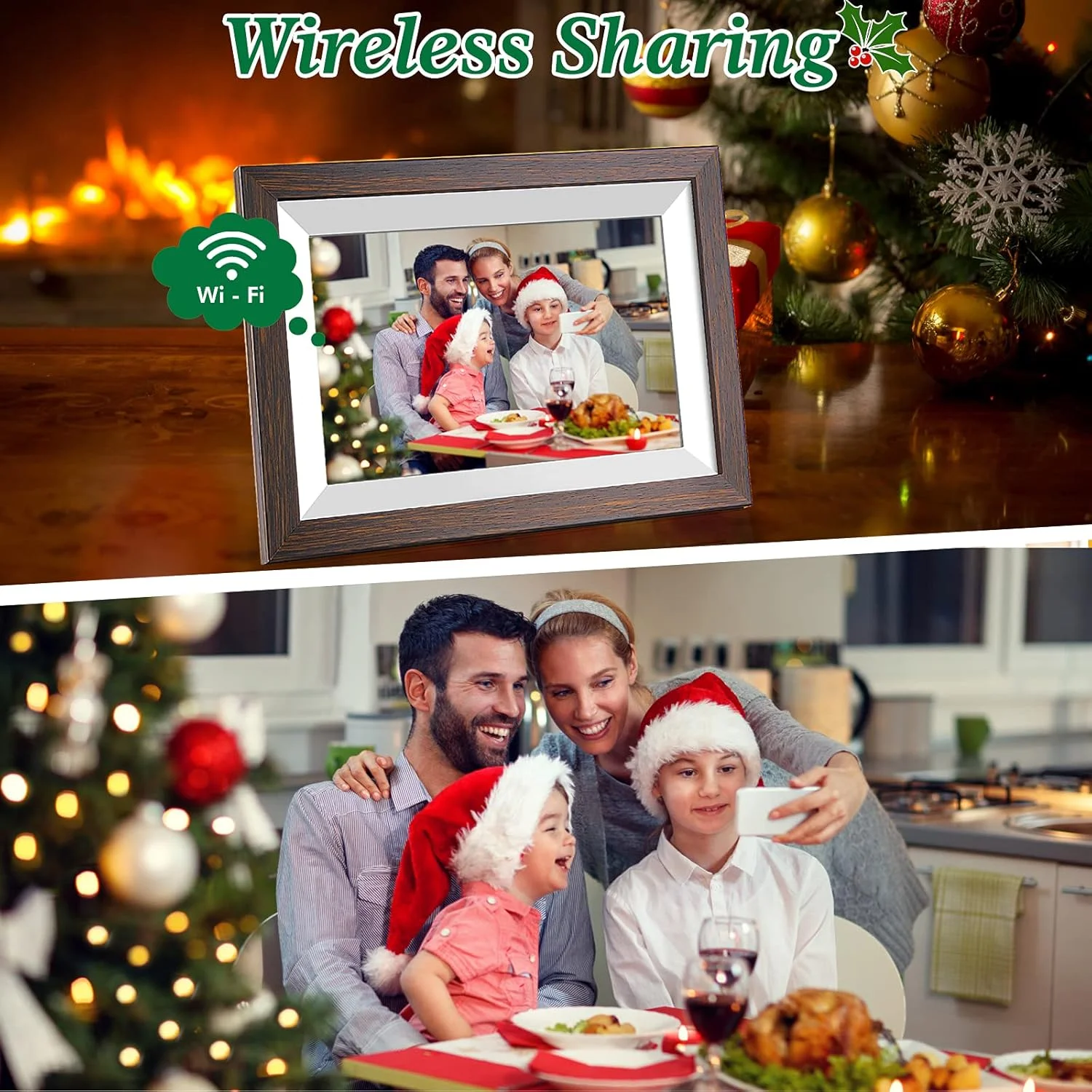 قاب عکس دیجیتال وای فای 10.1 اینچی هوشمند با صفحه نمایش لمسی IPS HD، حافظه 16 گیگابایتی، راه اندازی آسان برای به اشتراک گذاری عکس ها یا فیلم ها در هر مکان از طریق برنامه رایگان Frameo (قاب چوبی قهوه ای)، چرخش خودکار، هدیه عالی قاب عکس دیجیتال وای فای 10.1 اینچی هوشمند با صفحه نمایش لمسی IPS HD، حافظه 16 گیگابایتی، راه اندازی آسان برای به اشتراک گذاری عکس ها یا فیلم ها در هر مکان از طریق برنامه رایگان Frameo (قاب چوبی قهوه ای)، چرخش خودکار، هدیه عالی
