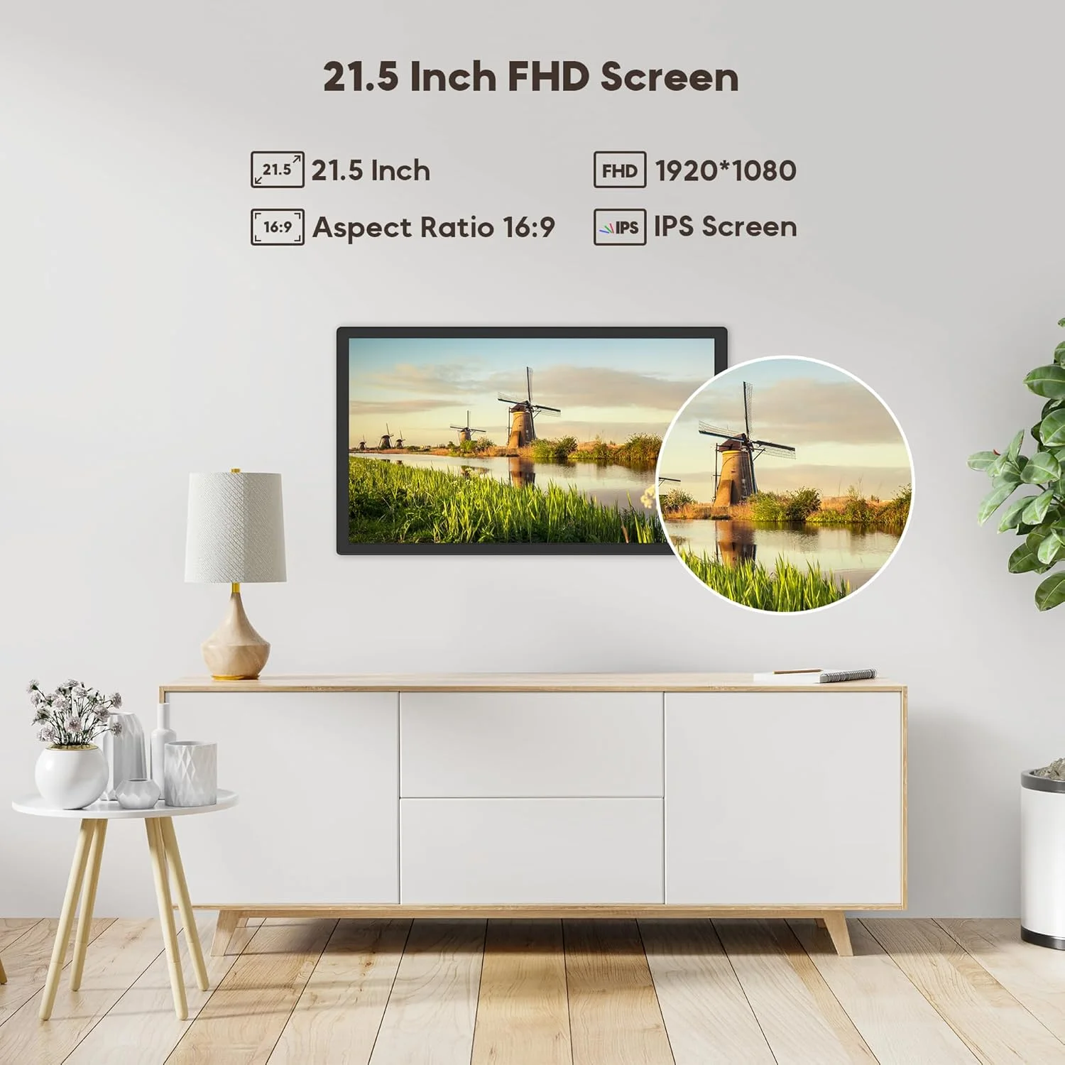 قاب عکس دیجیتال بزرگ 21.5 اینچی Uhale با WiFi و کنترل از راه دور، 1920 x 1080 FHD IPS بدون صفحه لمسی، دارای 64 گیگابایت حافظه، پشتیبانی از SD USB، اشتراک گذاری فوری عکس ها و فیلم ها قاب عکس دیجیتال بزرگ 21.5 اینچی Uhale با WiFi و کنترل از راه دور، 1920 x 1080 FHD IPS بدون صفحه لمسی، دارای 64 گیگابایت حافظه، پشتیبانی از SD USB، اشتراک گذاری فوری عکس ها و فیلم ها