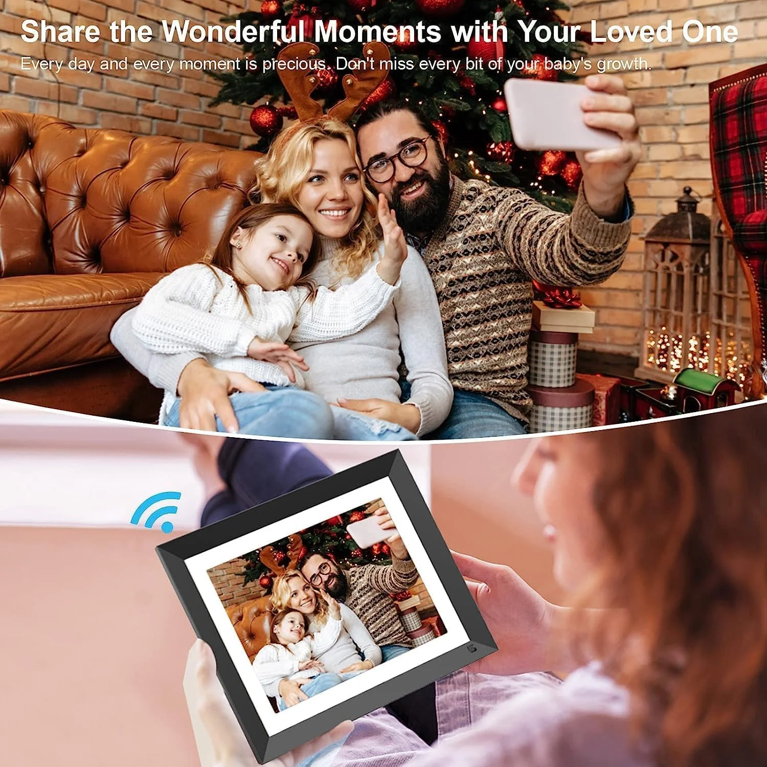 قاب عکس دیجیتال 11 اینچی دوگانه وایفای - قاب هوشمند با حافظه 16 گیگابایتی، صفحه نمایش لمسی HD با رزولوشن 2176 * 1600 پیکسل، بارگذاری عکس و فیلم از طریق برنامه ایمیل، فضای ابری رایگان، هدیه برای او قاب عکس دیجیتال 11 اینچی دوگانه وایفای - قاب هوشمند با حافظه 16 گیگابایتی، صفحه نمایش لمسی HD با رزولوشن 2176 * 1600 پیکسل، بارگذاری عکس و فیلم از طریق برنامه ایمیل، فضای ابری رایگان، هدیه برای او