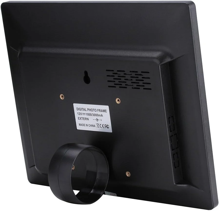 قاب عکس دیجیتال 10 اینچی با دکمه لمسی با کیفیت بالا، آلبوم عکس الکترونیکی چند منظوره، قفسه نمایش تبلیغات ویدیویی، نمایشگر عکس الکترونیکی (مشکی)