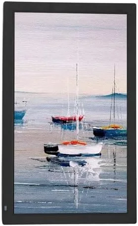 قاب عکس دیجیتال هوشمند 21.5 اینچی، قاب عکس دیجیتال، وای فای 2.4G 5G 32G 1920x1080 FHD قابل نصب روی دیوار با کنترل از راه دور و برنامه برای عکس ها و فیلم ها (دوشاخه GB)