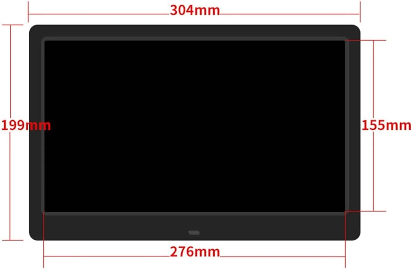 قاب عکس دیجیتال 12 اینچی، آلبوم عکس الکترونیکی با حاشیه باریک، پخش کننده ویدئو، پخش کننده تبلیغات، نمایشگر عکس الکترونیکی (مشکی)