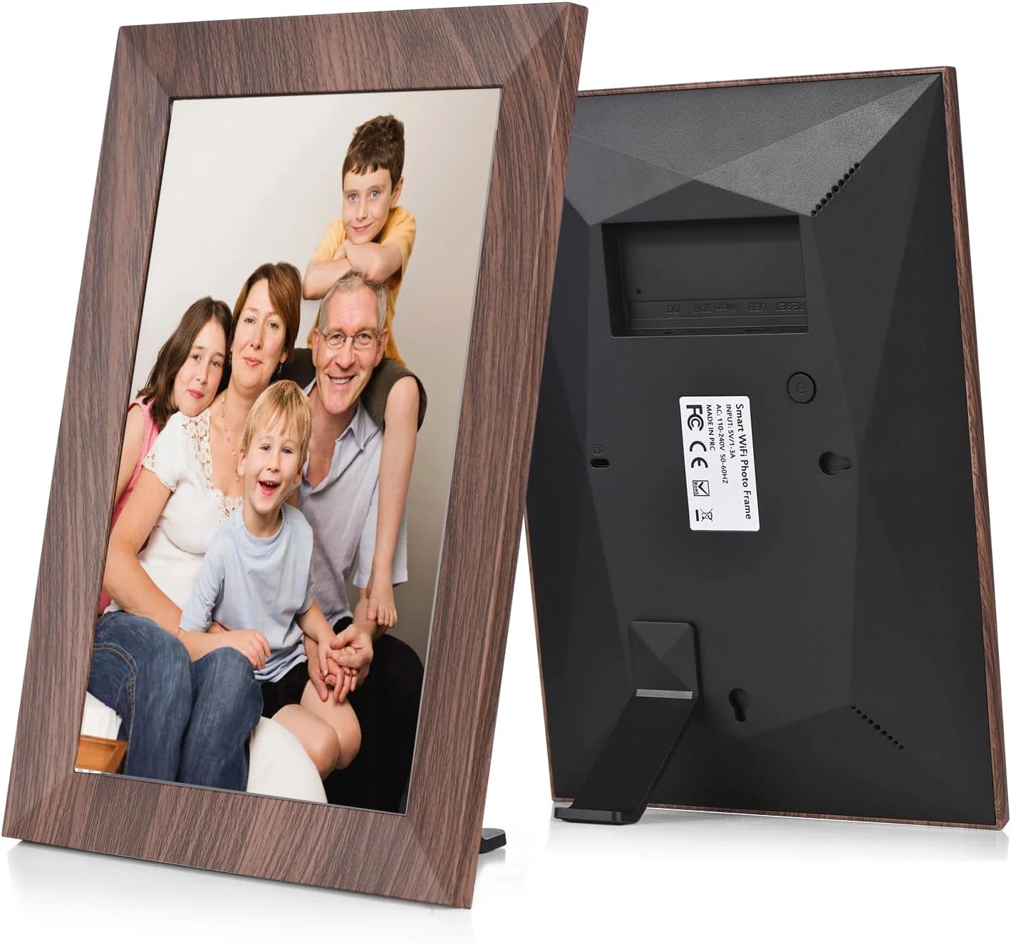 قاب عکس دیجیتال وای فای 10.1 اینچی با صفحه نمایش IPS، کنترل لمسی، حافظه 16 گیگابایتی، چرخش خودکار، اشتراک گذاری عکس از طریق برنامه، به همراه پایه پشتی، مناسب برای دوستان و خانواده