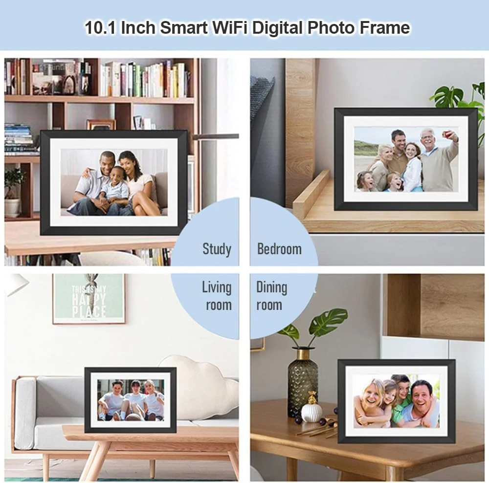 قاب عکس دیجیتال وای فای 15.6 اینچی با صفحه نمایش لمسی TFT با رزولوشن 1920 در 1080، حافظه 16 گیگابایتی، چرخش خودکار و قابلیت اشتراک گذاری عکس از طریق اپلیکیشن به همراه پایه پشتی - ایده آل برای هدیه قاب عکس دیجیتال وای فای 15.6 اینچی با صفحه نمایش لمسی TFT با رزولوشن 1920 در 1080، حافظه 16 گیگابایتی، چرخش خودکار و قابلیت اشتراک گذاری عکس از طریق اپلیکیشن به همراه پایه پشتی - ایده آل برای هدیه