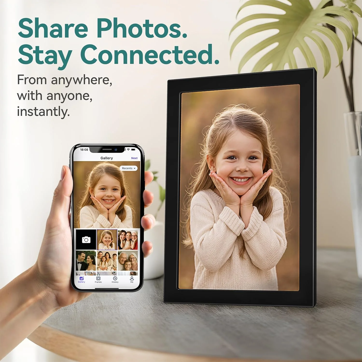 قاب عکس دیجیتال ۱۱ اینچی وای فای XORO، صفحه نمایش لمسی IPS HD با رزولوشن 1280 x 800، حافظه 16 گیگابایتی، چرخش خودکار، اشتراک گذاری فوری عکس ها از هر کجا قاب عکس دیجیتال ۱۱ اینچی وای فای XORO، صفحه نمایش لمسی IPS HD با رزولوشن 1280 x 800، حافظه 16 گیگابایتی، چرخش خودکار، اشتراک گذاری فوری عکس ها از هر کجا