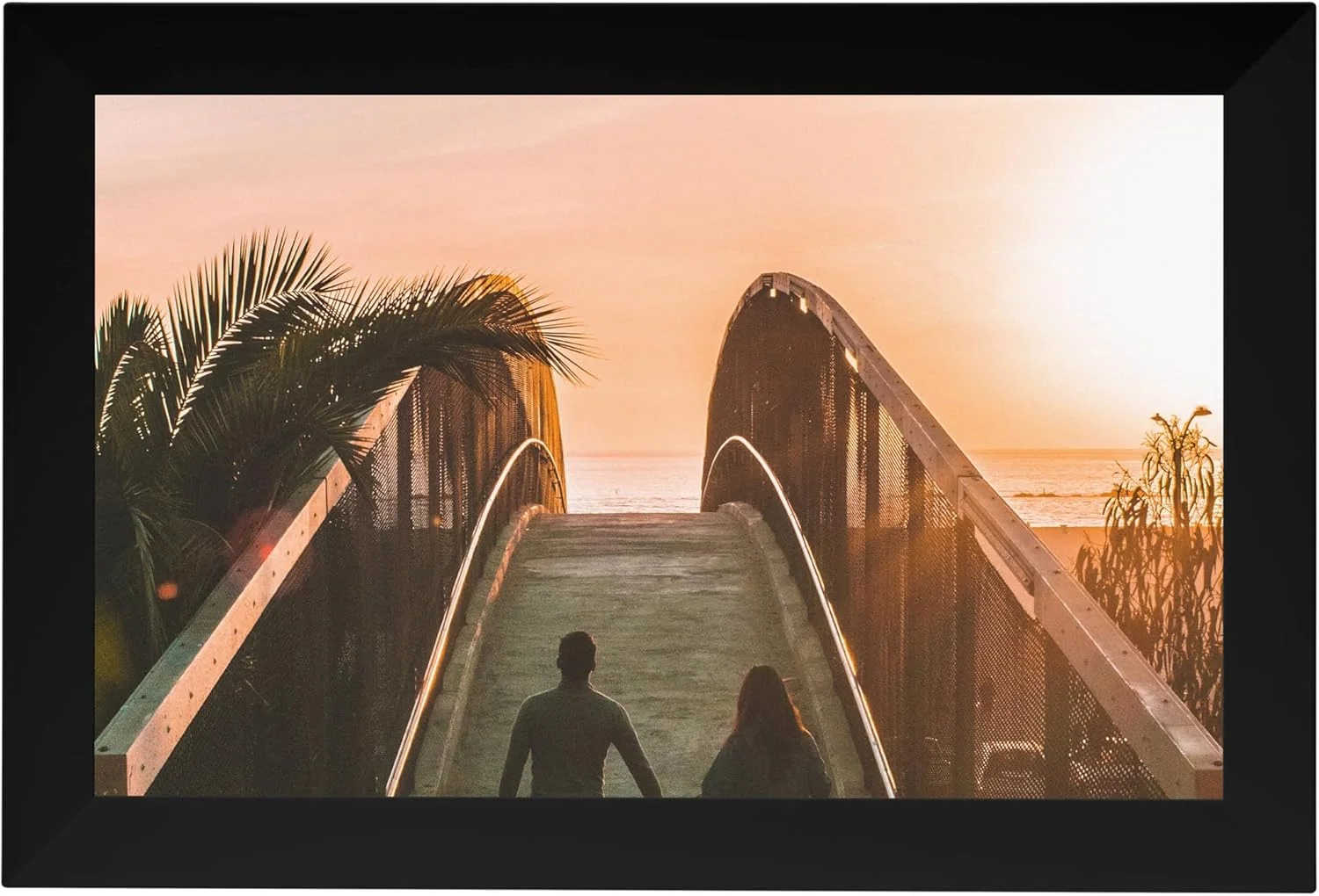 قاب عکس دیجیتال هوشمند Pixie | نمایشگر عکس و ویدیو با اتصال WiFi، کیفیت Full HD، صفحه لمسی 10.1 اینچی، بلندگوی داخلی، پورت Type-C و Micro SD، هدیه ای عالی برای خانواده، دوستان، والدین - مشکی