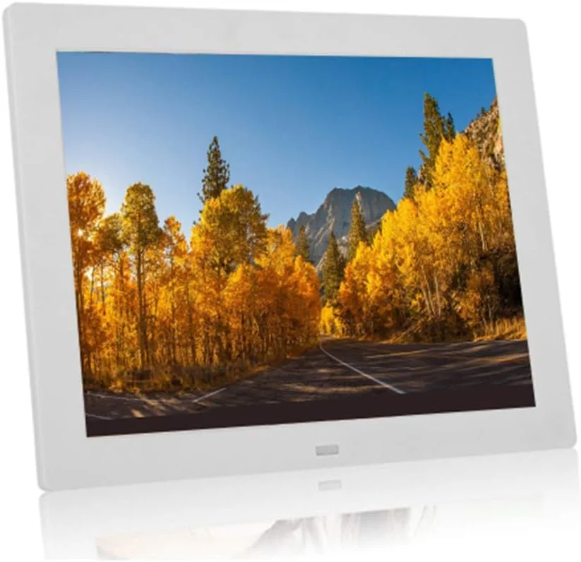 قاب عکس دیجیتال 12 اینچی فوق العاده شفاف مربعی دستگاه تبلیغاتی شبکه اندروید آلبوم عکس الکترونیکی دیواری چند منظوره نمایشگر عکس الکترونیکی (مشکی)