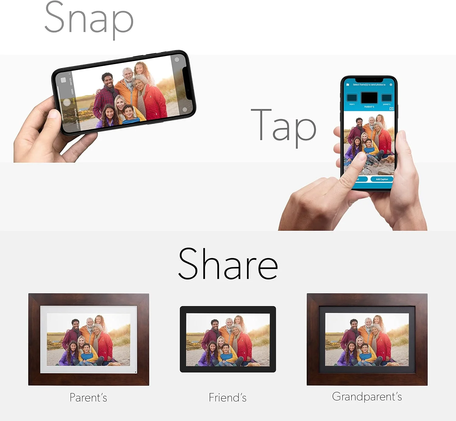 قاب عکس دیجیتال 8 اینچی Brookstone با قابلیت اتصال به وای فای | ارسال عکس یا ویدیو از تلفن به قاب عکس دیجیتال با برنامه رایگان PhotoShare Frame v2 | رمزگذاری سرتاسری | نصب سریع و آسان | چوب اسپرسو قاب عکس دیجیتال 8 اینچی Brookstone با قابلیت اتصال به وای فای | ارسال عکس یا ویدیو از تلفن به قاب عکس دیجیتال با برنامه رایگان PhotoShare Frame v2 | رمزگذاری سرتاسری | نصب سریع و آسان | چوب اسپرسو