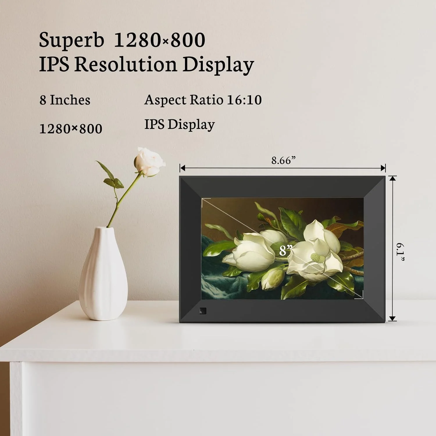 قاب عکس دیجیتال 10.1 اینچی BSIMB، قاب عکس دیجیتال وای فای با صفحه لمسی 1280x800 HD و حافظه 32 گیگابایتی، چرخش خودکار، قابلیت نصب روی دیوار، اشتراک گذاری عکس از طریق برنامه/ایمیل، هدیه برای خانم ها قاب عکس دیجیتال 10.1 اینچی BSIMB، قاب عکس دیجیتال وای فای با صفحه لمسی 1280x800 HD و حافظه 32 گیگابایتی، چرخش خودکار، قابلیت نصب روی دیوار، اشتراک گذاری عکس از طریق برنامه/ایمیل، هدیه برای خانم ها