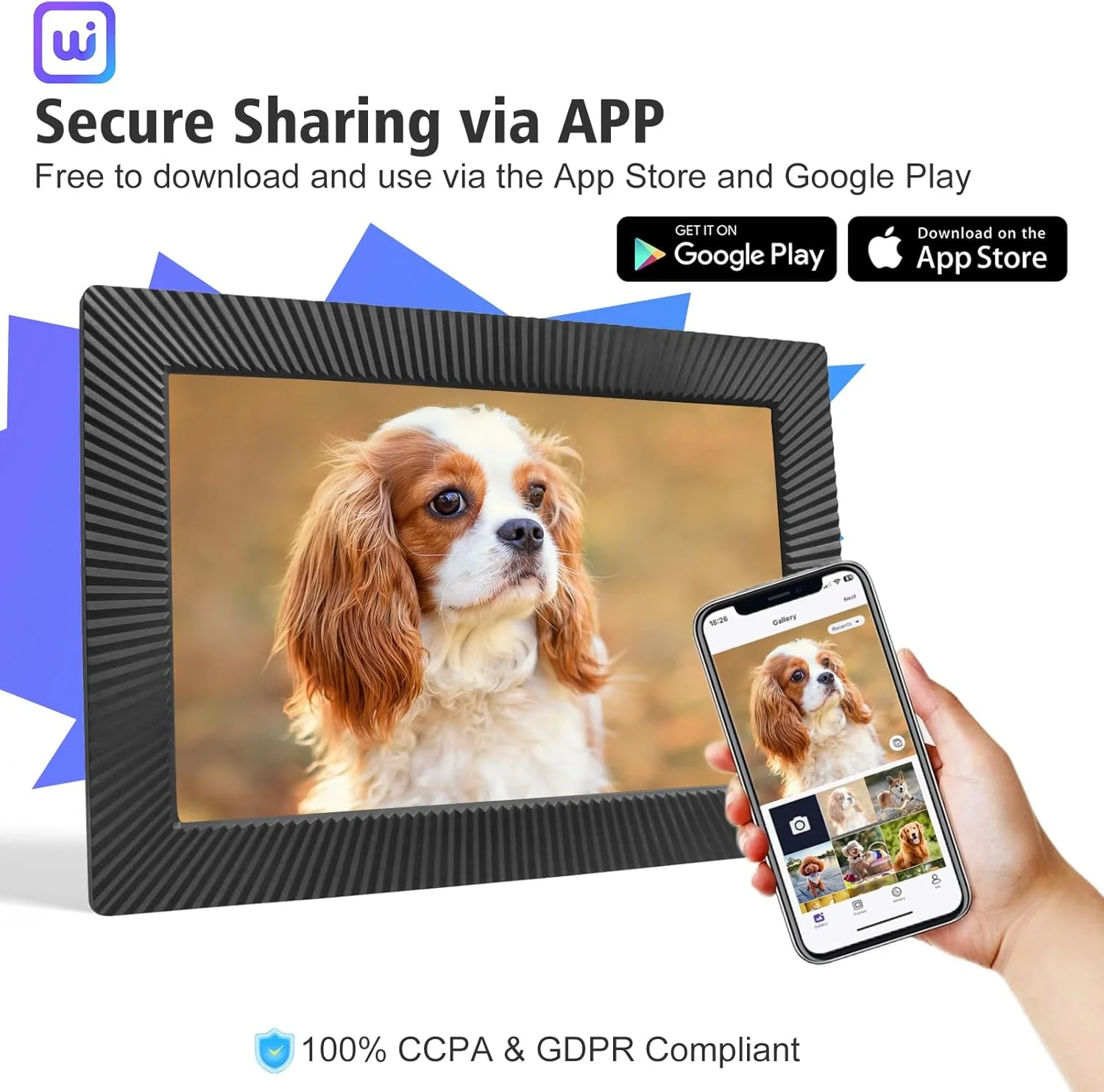 قاب عکس دیجیتال TMC، 10.1 اینچ، بهترین قاب عکس دیجیتال برای هدیه دادن، الکترونیکی وای فای، حافظه 16 گیگابایتی، صفحه نمایش لمسی IPS 1280x800، نمایش اسلاید، ارسال عکس/فیلم از تلفن شما، راه اندازی آسان در برنامه Uhale قاب عکس دیجیتال TMC، 10.1 اینچ، بهترین قاب عکس دیجیتال برای هدیه دادن، الکترونیکی وای فای، حافظه 16 گیگابایتی، صفحه نمایش لمسی IPS 1280x800، نمایش اسلاید، ارسال عکس/فیلم از تلفن شما، راه اندازی آسان در برنامه Uhale