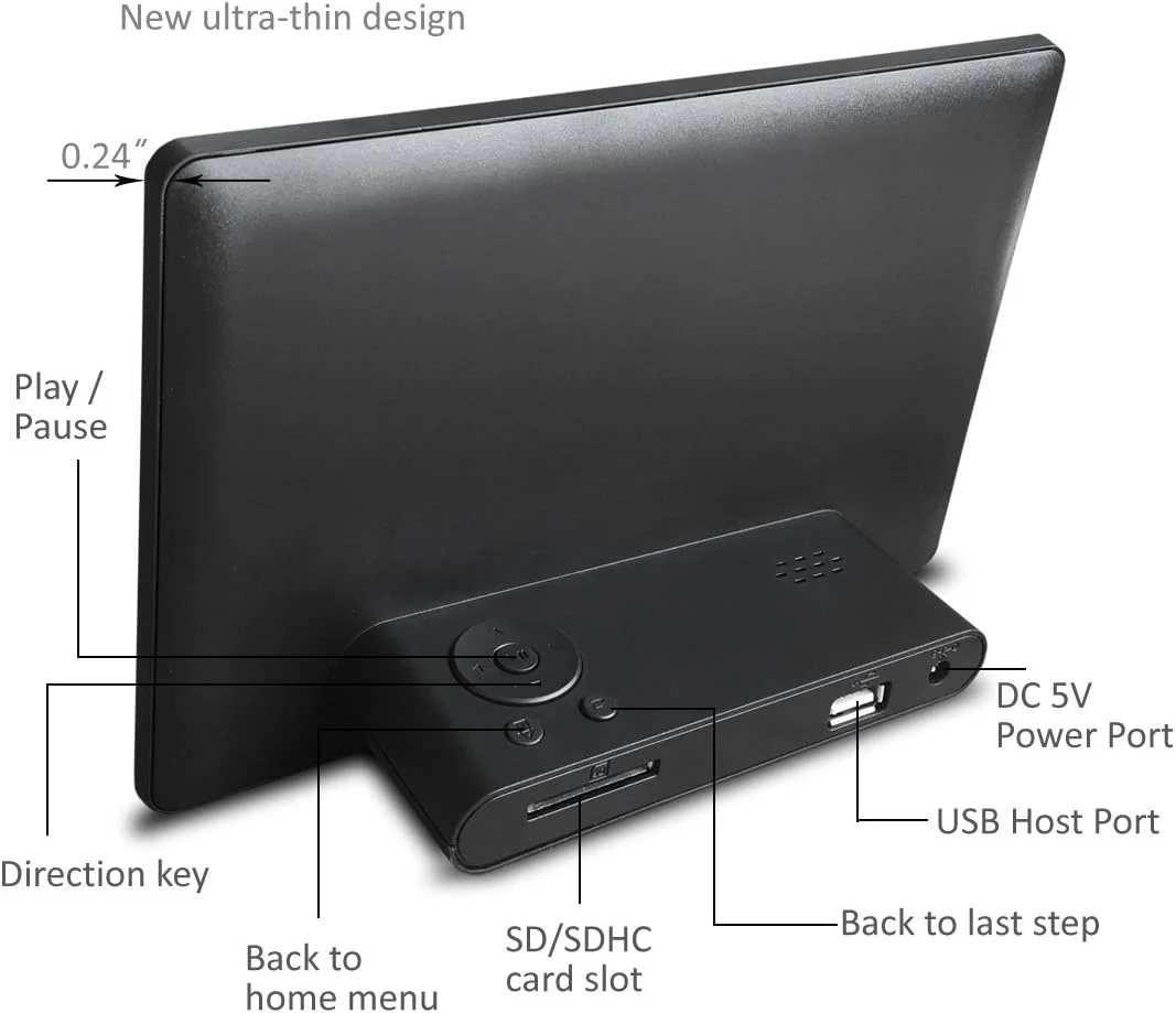 قاب عکس دیجیتال سونگال 7 اینچی - استفاده آسان - صفحه نمایش HD - پشتیبانی از USB و کارت SD - بهترین قاب برای نمایش اسلاید قاب عکس دیجیتال سونگال 7 اینچی - استفاده آسان - صفحه نمایش HD - پشتیبانی از USB و کارت SD - بهترین قاب برای نمایش اسلاید