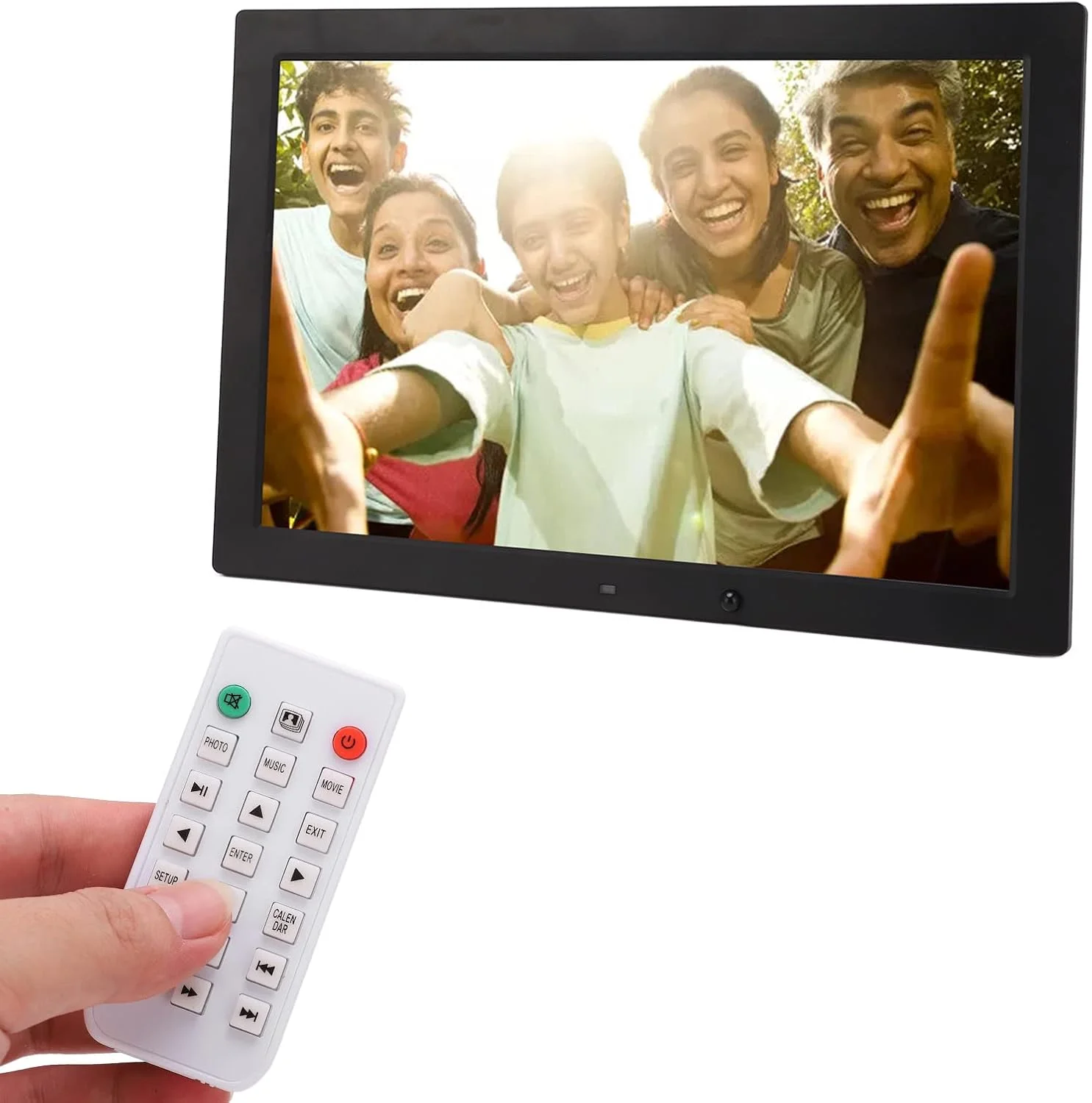 قاب عکس دیجیتال Soobu، قاب عکس دیجیتال 17 اینچی HD 1080P با حسگر حرکتی، آلبوم عکس الکترونیکی پشتیبانی از پخش ویدیو، پخش عکس، موسیقی، کارت 32 گیگابایتی، ساعت، تقویم