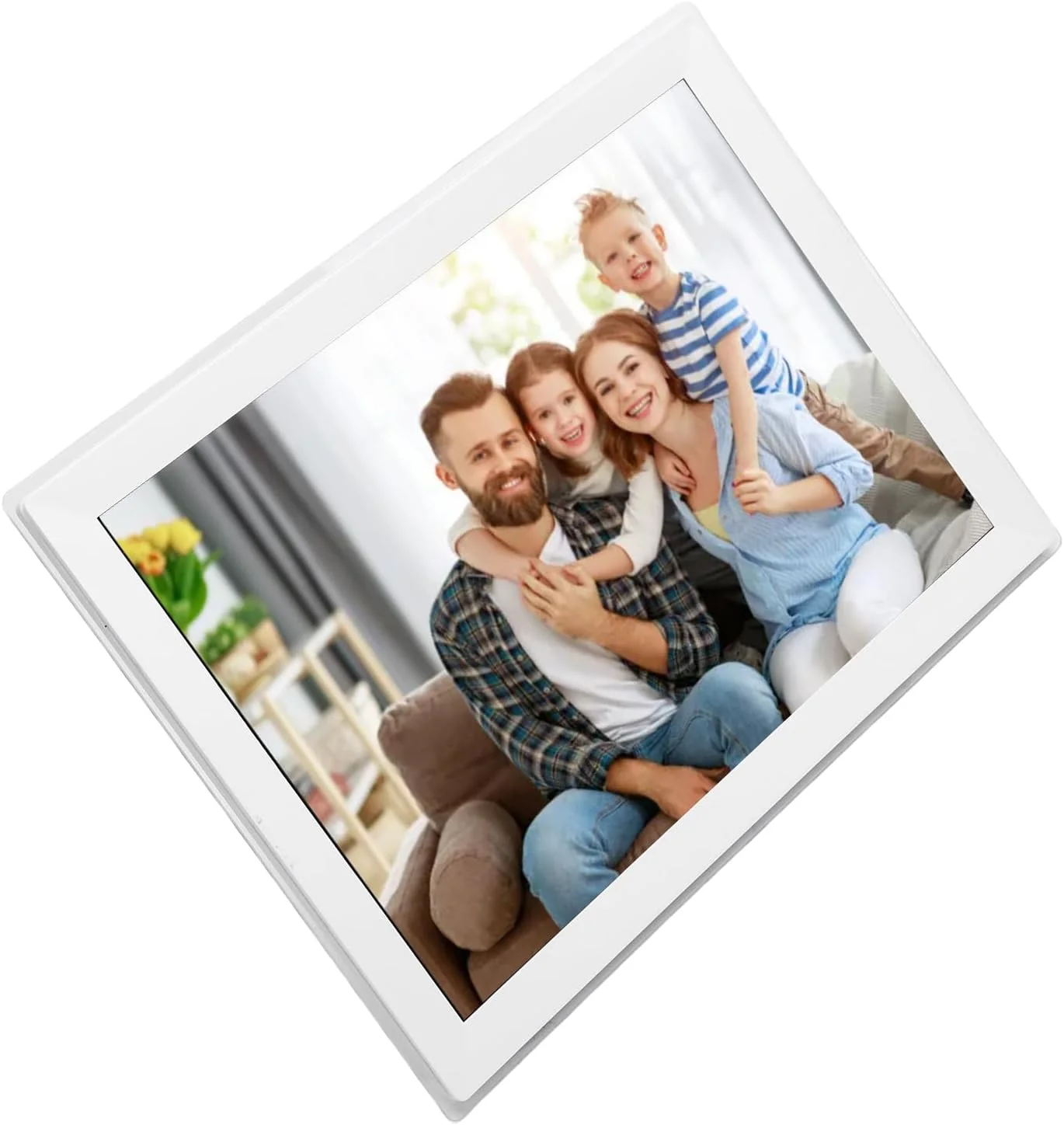 قاب عکس دیجیتال 15 اینچی HD با چرخش خودکار 32 گیگابایتی، قابل نصب روی دیوار، قاب عکس هوشمند وای فای با برنامه برای عکس و فیلم (دوشاخه بریتانیا) قاب عکس دیجیتال 15 اینچی HD با چرخش خودکار 32 گیگابایتی، قابل نصب روی دیوار، قاب عکس هوشمند وای فای با برنامه برای عکس و فیلم (دوشاخه بریتانیا)