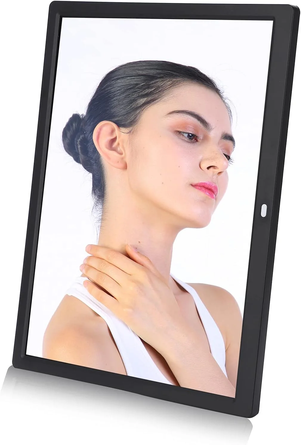 قاب عکس دیجیتال 15 اینچی HD، قاب عکس الکترونیکی بزرگ با دکمه های بدنه و کنترل از راه دور مادون قرمز، پشتیبانی از پخش MP3، MP4، تصویر (دوشاخه GB)