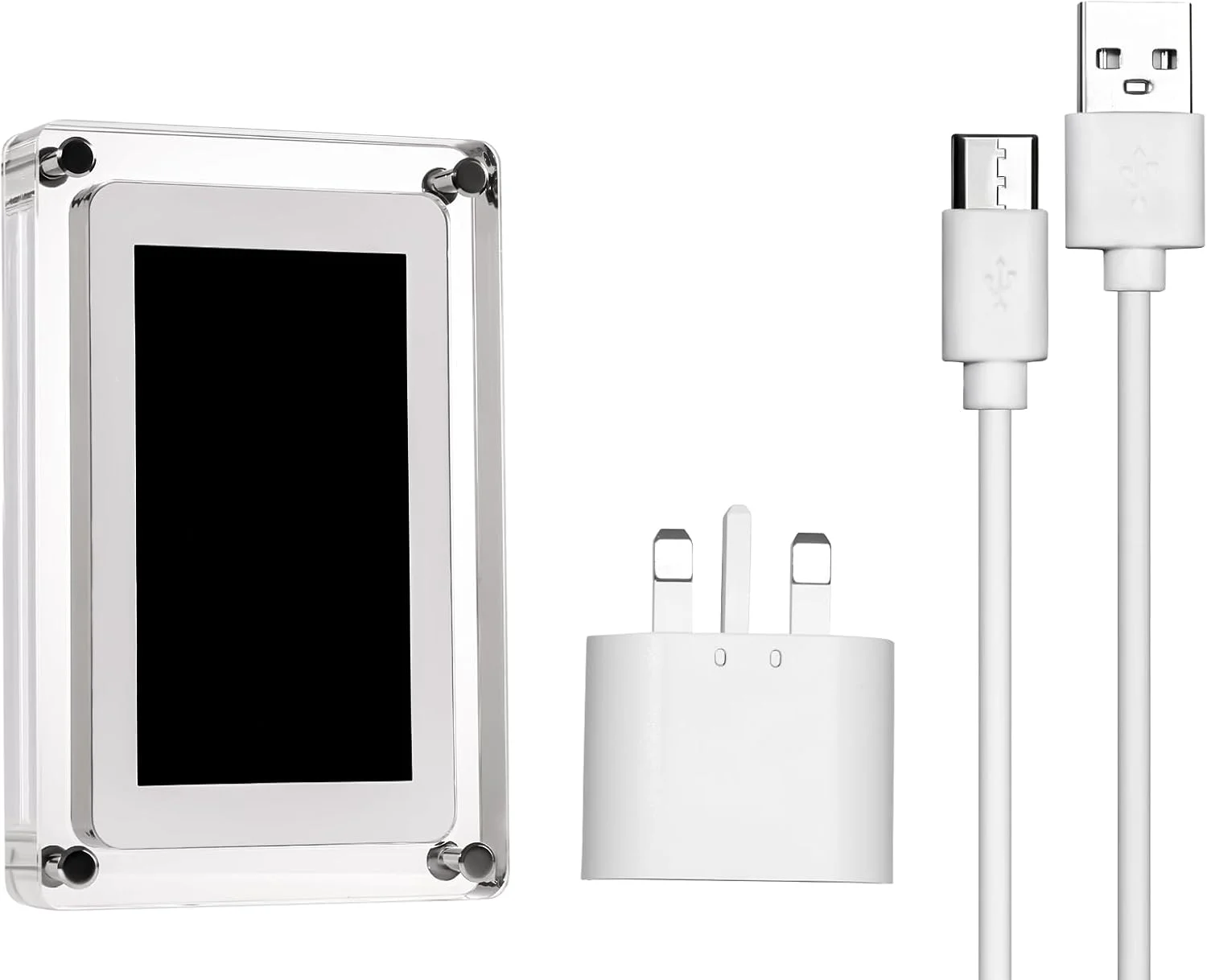 قاب عکس دیجیتال 5 اینچی Red Dot Gift، قاب ویدئویی اکریلیک، حافظه 8 گیگابایتی، باتری داخلی 1000 میلی آمپری، ایده آل برای دکوراسیون منزل و هدایای صمیمانه (5 اینچ / 1000 میلی آمپر)