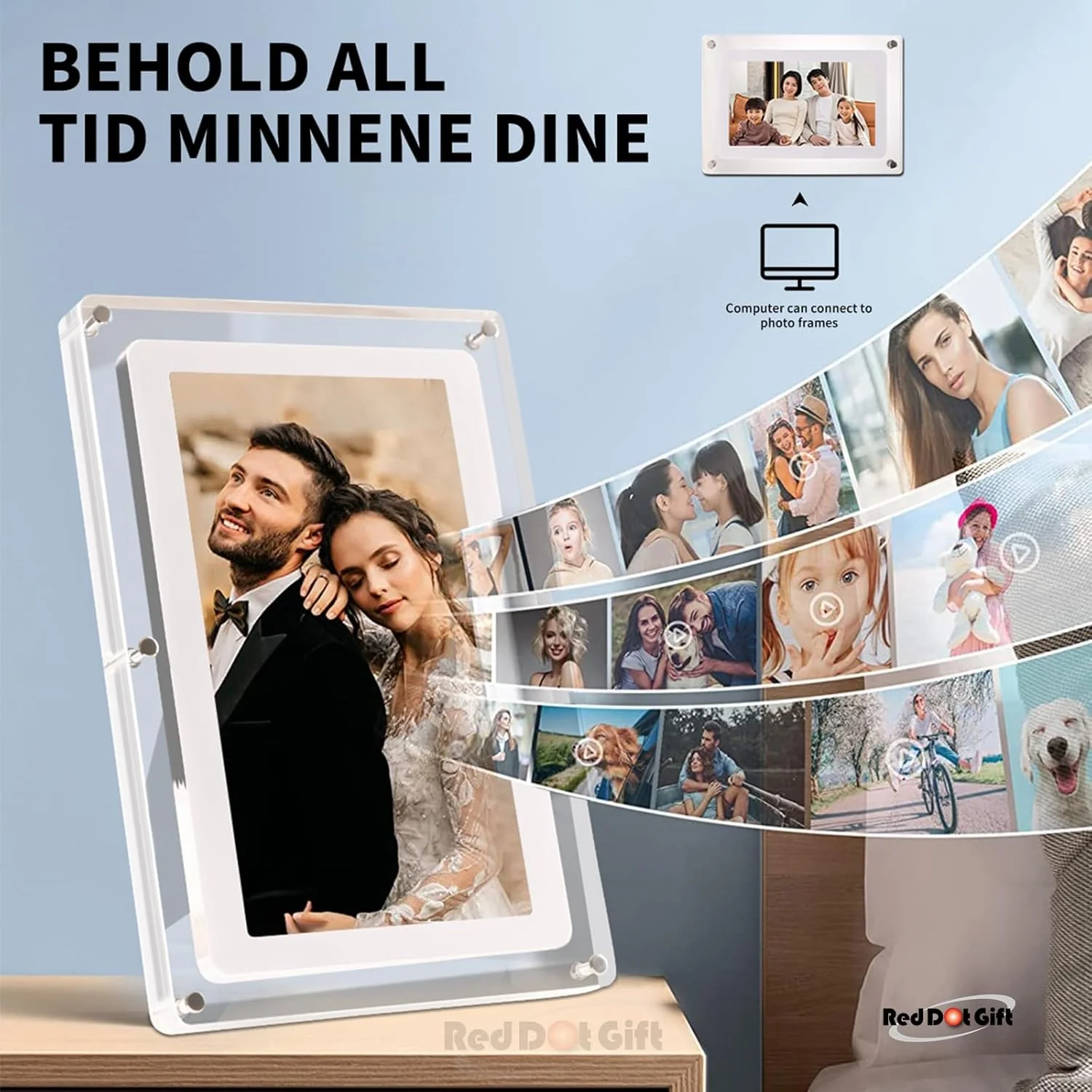 قاب عکس دیجیتال 5 اینچی Red Dot Gift، قاب ویدئویی اکریلیک، حافظه 8 گیگابایتی، باتری داخلی 1000 میلی آمپری، ایده آل برای دکوراسیون منزل و هدایای صمیمانه (5 اینچ / 1000 میلی آمپر) قاب عکس دیجیتال 5 اینچی Red Dot Gift، قاب ویدئویی اکریلیک، حافظه 8 گیگابایتی، باتری داخلی 1000 میلی آمپری، ایده آل برای دکوراسیون منزل و هدایای صمیمانه (5 اینچ / 1000 میلی آمپر)