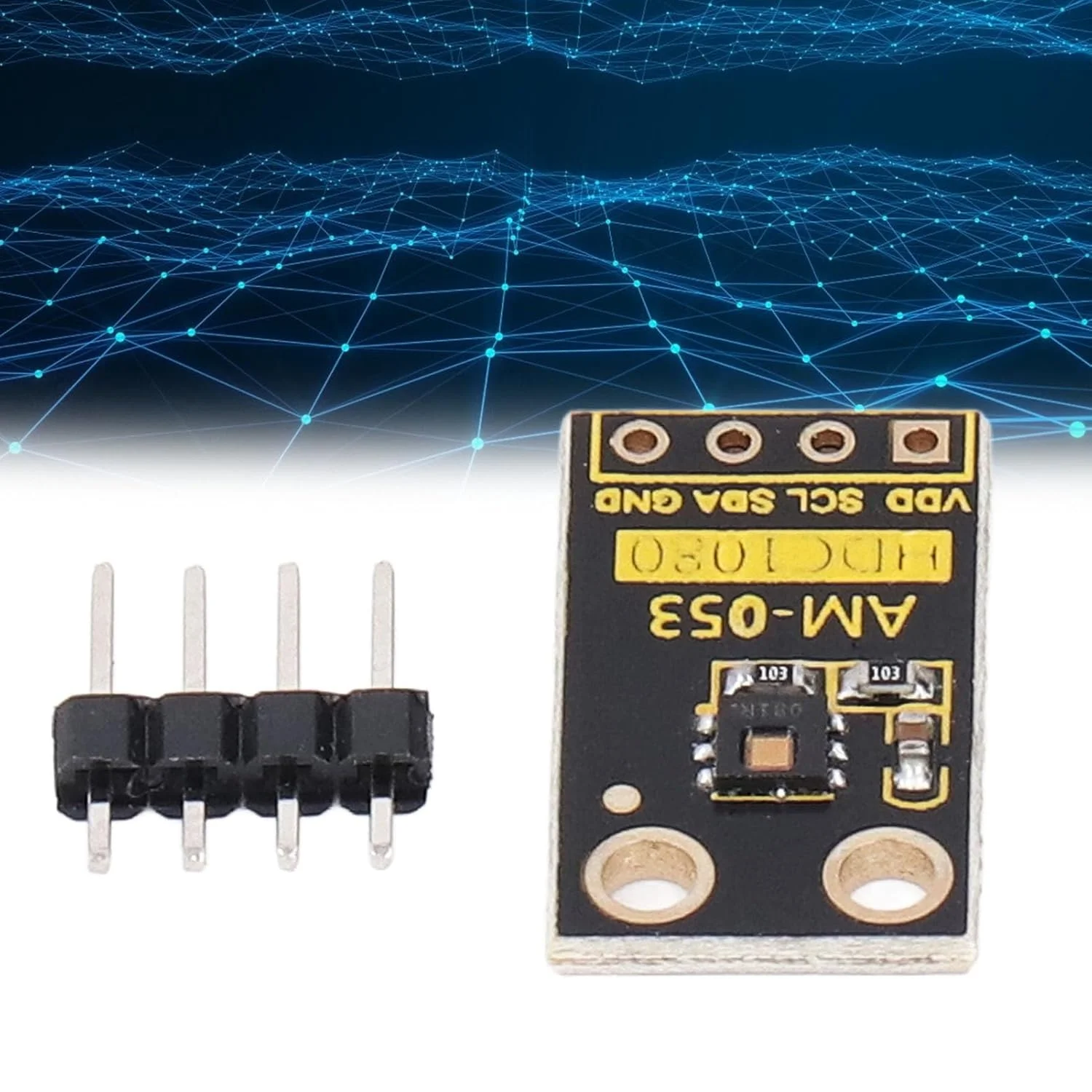 ماژول حسگر دما و رطوبت Bewinner، تراشه HDC1080 با دقت بالا، گذرگاه IIC، محدوده 0 تا 100 درصد، -20℃ تا 85℃، DC 2.7 تا 5.5 ولت، جنس PCB، برای برد توسعه