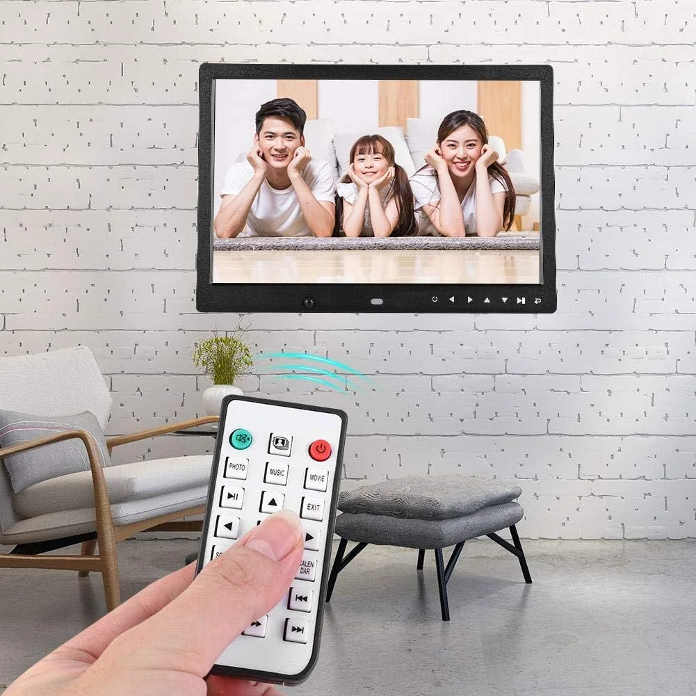 قاب عکس الکترونیکی، دستگاه تبلیغاتی رومیزی قابل حمل 13 اینچی 16:9 چند منظوره برای دفتر و منزل (مشکی) قاب عکس الکترونیکی، دستگاه تبلیغاتی رومیزی قابل حمل 13 اینچی 16:9 چند منظوره برای دفتر و منزل (مشکی)