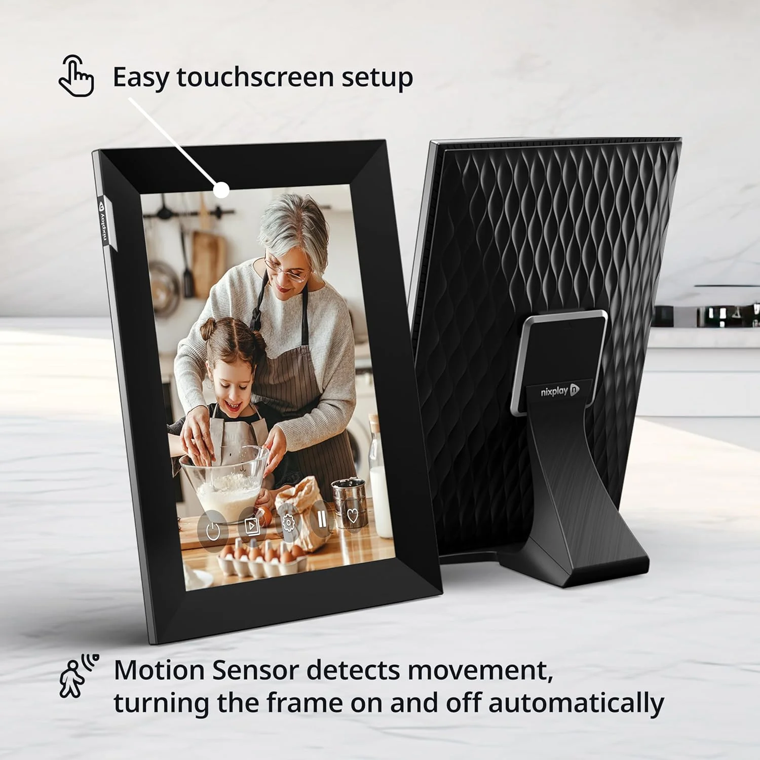 قاب عکس دیجیتال نیکس پلی 10.1 اینچی - ارتباط خانواده و دوستان (مشکی/نقره ای)