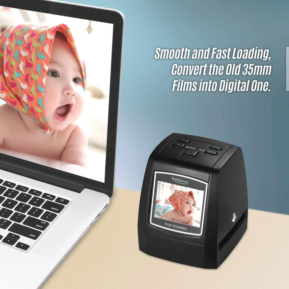اسکنر فیلم Irovami با رزولوشن بالا 14MP/22MP برای تبدیل فیلم های 35mm، 135mm، 126mm، 110mm و 8mm رنگی و سیاه و سفید به عکس دیجیتال با صفحه نمایش 2.4 اینچی LCD اسکنر فیلم Irovami با رزولوشن بالا 14MP/22MP برای تبدیل فیلم های 35mm، 135mm، 126mm، 110mm و 8mm رنگی و سیاه و سفید به عکس دیجیتال با صفحه نمایش 2.4 اینچی LCD