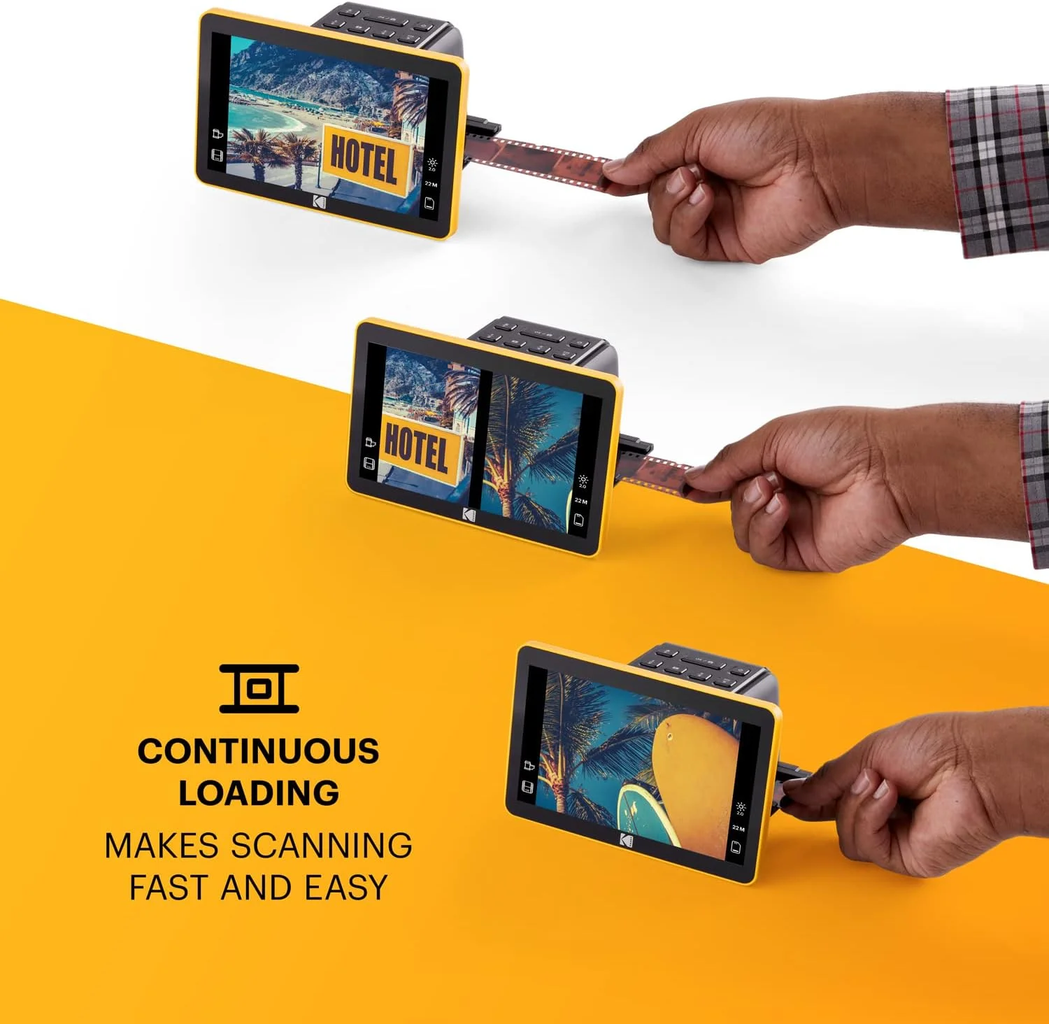 اسکنر فیلم دیجیتال کوداک مدل RODFS70 با صفحه نمایش بزرگ 7 اینچی - تبدیل نگاتیوها و اسلایدهای رنگی و سیاه و سفید 35 میلی متری، رزولوشن بالا 22 مگاپیکسل، مشکی اسکنر فیلم دیجیتال کوداک مدل RODFS70 با صفحه نمایش بزرگ 7 اینچی - تبدیل نگاتیوها و اسلایدهای رنگی و سیاه و سفید 35 میلی متری، رزولوشن بالا 22 مگاپیکسل، مشکی