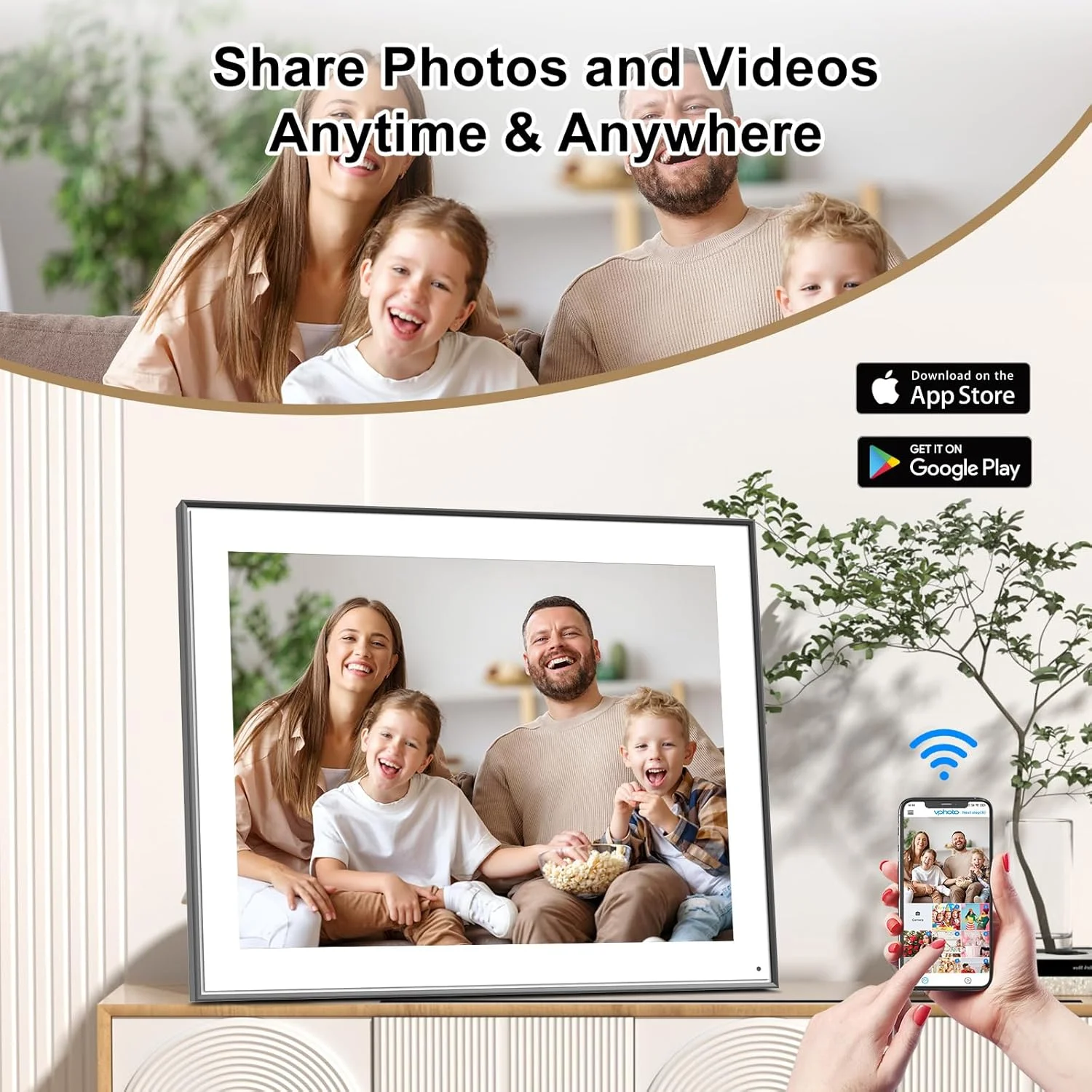 قاب عکس دیجیتال بزرگ 17 اینچی - قاب دیجیتال دوگانه وای فای 32 گیگابایتی، چرخش خودکار، عملکردهای کامل، قابلیت نصب روی دیوار، فضای ذخیره سازی ابری نامحدود، اشتراک گذاری فوری عکس ها و فیلم ها قاب عکس دیجیتال بزرگ 17 اینچی - قاب دیجیتال دوگانه وای فای 32 گیگابایتی، چرخش خودکار، عملکردهای کامل، قابلیت نصب روی دیوار، فضای ذخیره سازی ابری نامحدود، اشتراک گذاری فوری عکس ها و فیلم ها