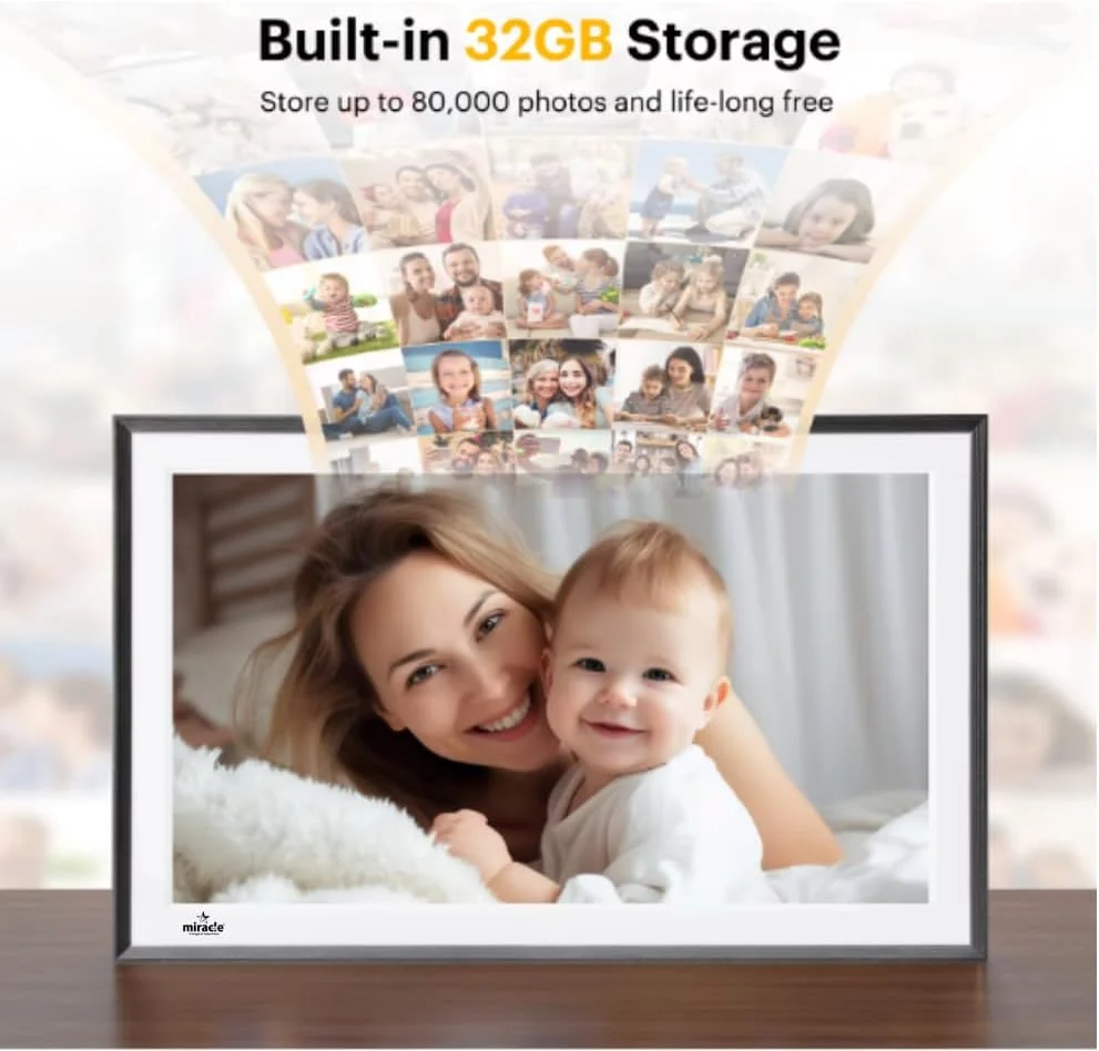 قاب عکس دیجیتال 15.6 اینچی 2K HD با صفحه لمسی IPS و وای فای، حافظه داخلی 32 گیگابایتی، رم 2 گیگابایتی، پشتیبانی از کارت SD، چرخش خودکار، اشتراک گذاری عکس ها و فیلم ها از طریق برنامه Frameo قاب عکس دیجیتال 15.6 اینچی 2K HD با صفحه لمسی IPS و وای فای، حافظه داخلی 32 گیگابایتی، رم 2 گیگابایتی، پشتیبانی از کارت SD، چرخش خودکار، اشتراک گذاری عکس ها و فیلم ها از طریق برنامه Frameo