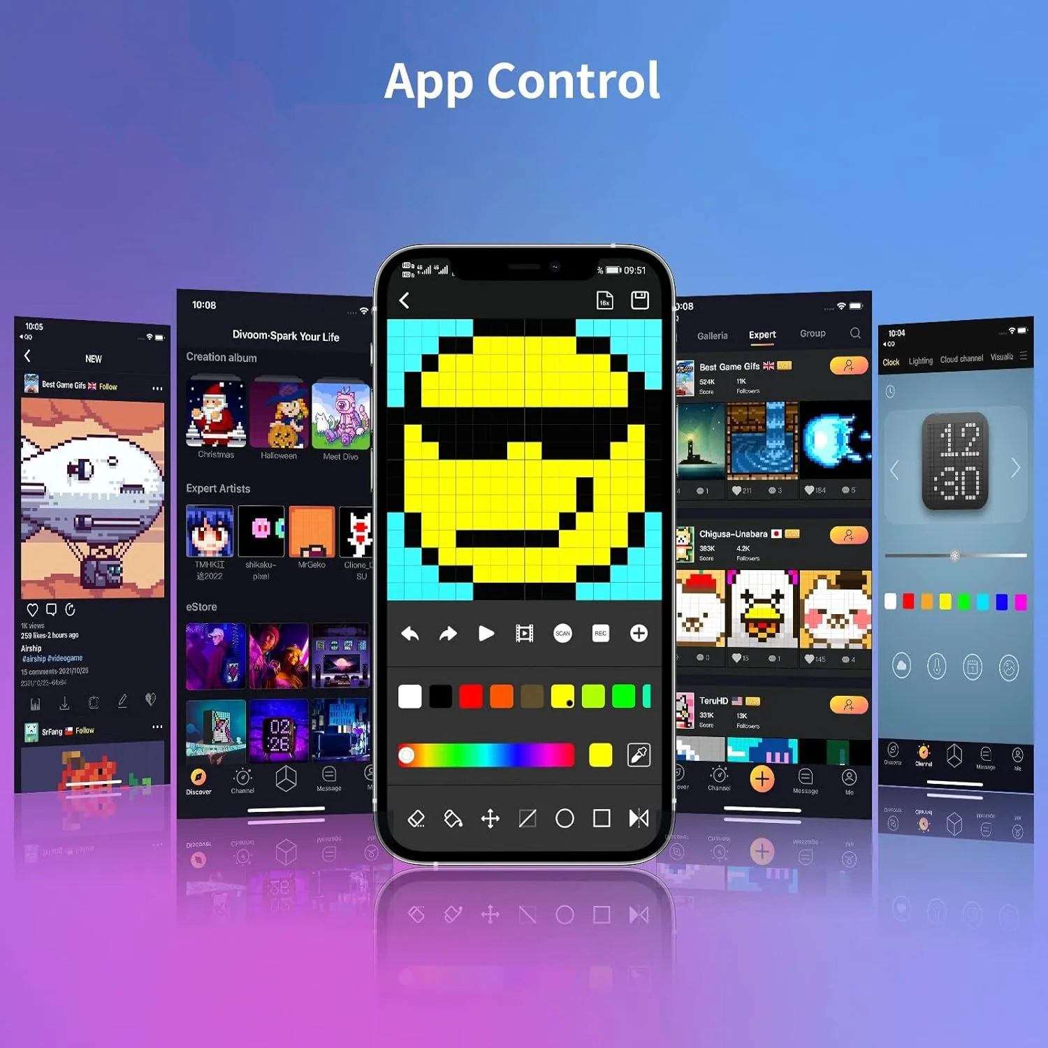 قاب عکس دیجیتال هنری پیکسلی NALACAL، پنل نمایشگر نور LED مناسب برای نوارهای نور RGB، با کنترل برنامه هوشمند انیمیشن جالب برای میز کامپیوتر، تلویزیون، دکور اتاق بازی قاب عکس دیجیتال هنری پیکسلی NALACAL، پنل نمایشگر نور LED مناسب برای نوارهای نور RGB، با کنترل برنامه هوشمند انیمیشن جالب برای میز کامپیوتر، تلویزیون، دکور اتاق بازی