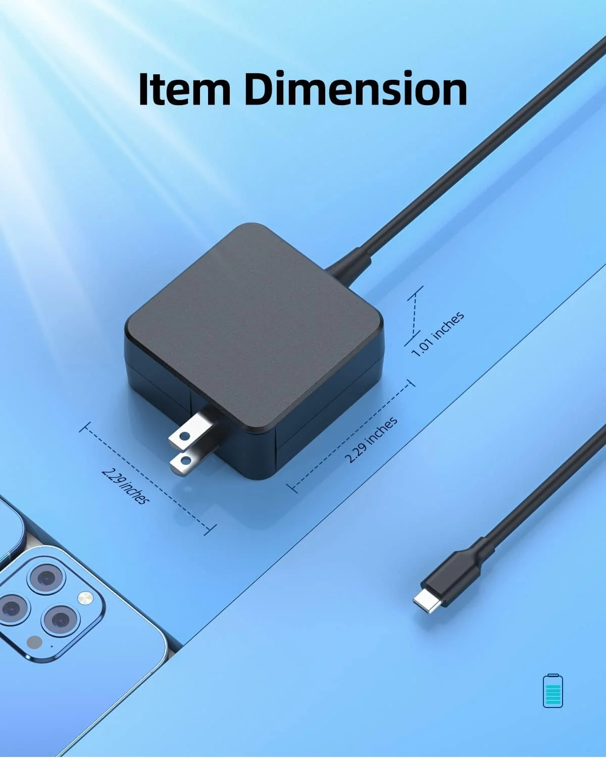 شارژر سریع Superer مناسب برای ایسوس Chromebook، دارای گواهینامه ایمنی UL، USB C، 45 وات