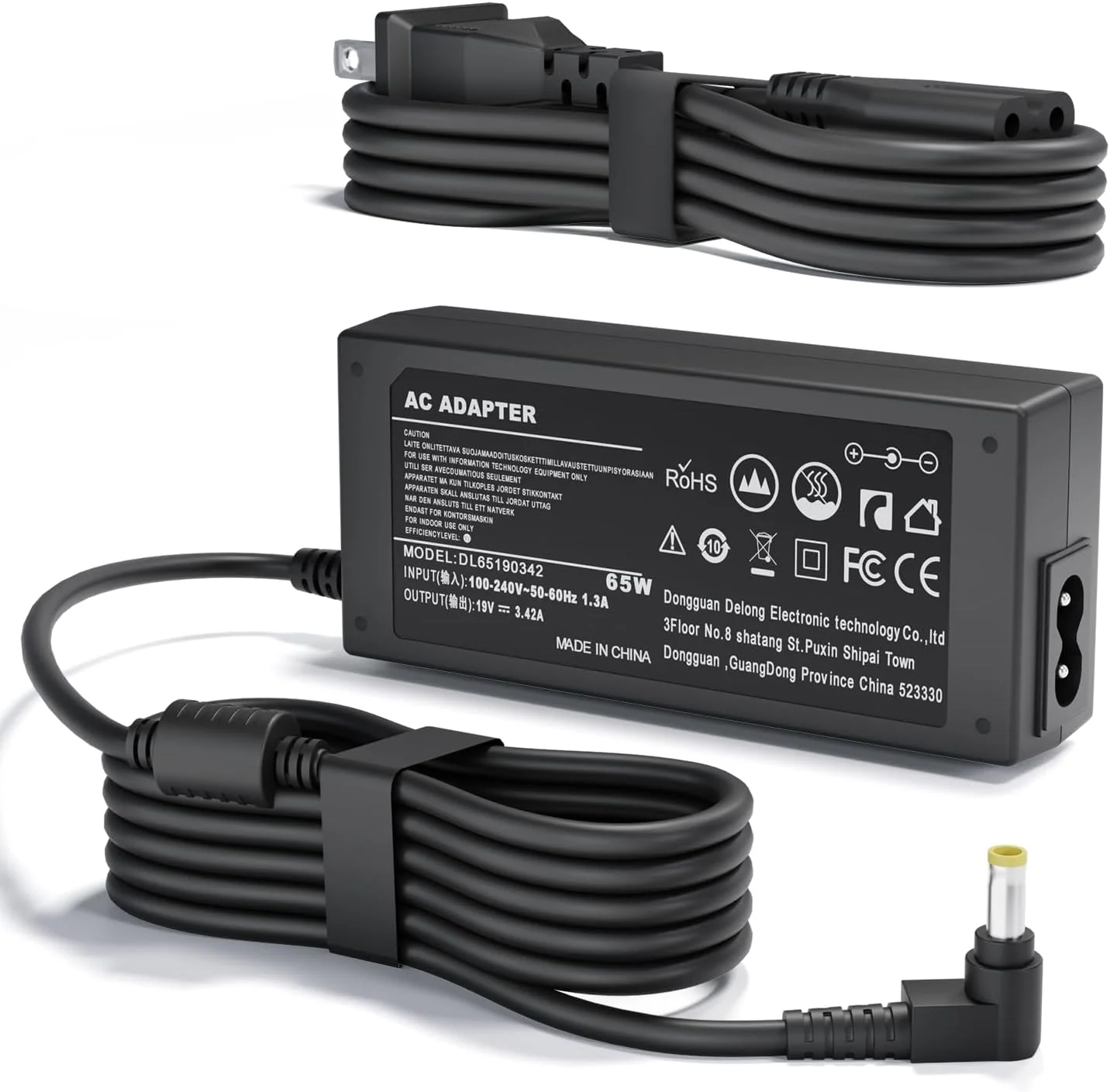 شارژر 65 وات 19 ولت 3.42 آمپر سازگار با سری های توشیبا ستلایت C55 C50 C55D C655 C655D C675 C850 C855 C855D L745 L505 L55 L655 L755 L775 L855 S55 P50 P50T P755 منبع تغذیه نوت بوک