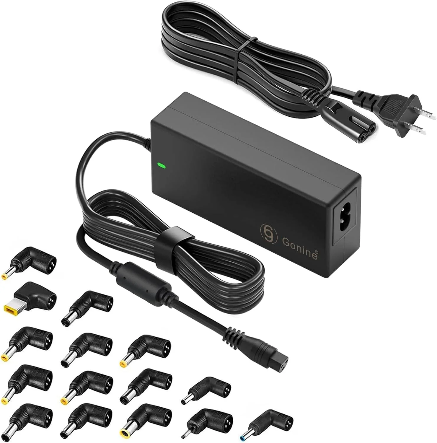 آداپتور برق جهانی گونین 90 وات شارژر لپ تاپ سازگار با لنوو، اچ پی، دل، ایسوس، ایسر، سامسونگ، سونی، فوجیتسو، نوت بوک، اولترابوک، کروم بوک با 15 سر آداپتور برق جهانی گونین 90 وات شارژر لپ تاپ سازگار با لنوو، اچ پی، دل، ایسوس، ایسر، سامسونگ، سونی، فوجیتسو، نوت بوک، اولترابوک، کروم بوک با 15 سر