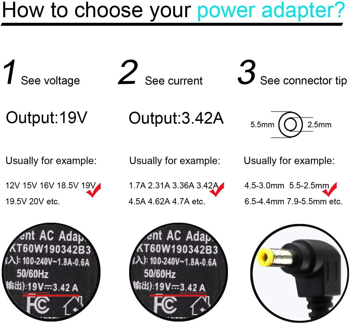 آداپتور شارژر 65 واتی 19 ولت 3.42 آمپر سازگار با PA-1650-66 ADP-65DW ADP-65HB BB ADP-65JH BB AD887320 EXA0703YH X550 X550C X550CA X751LAV X751MA