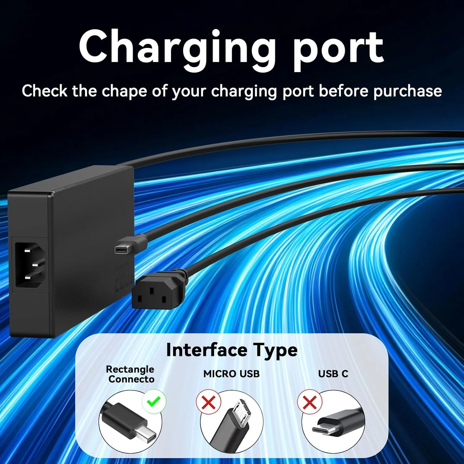 شارژر 280W 20V 14A مستطیلی سازگار با لپ‌تاپ‌های گیمینگ ایسوس Strix G18 G16 G815 G615 (2025) G815LP G815JPR G615LP G615JPR G615LR G815LR G615LW G815LM G615LM G615JMR G815JMR