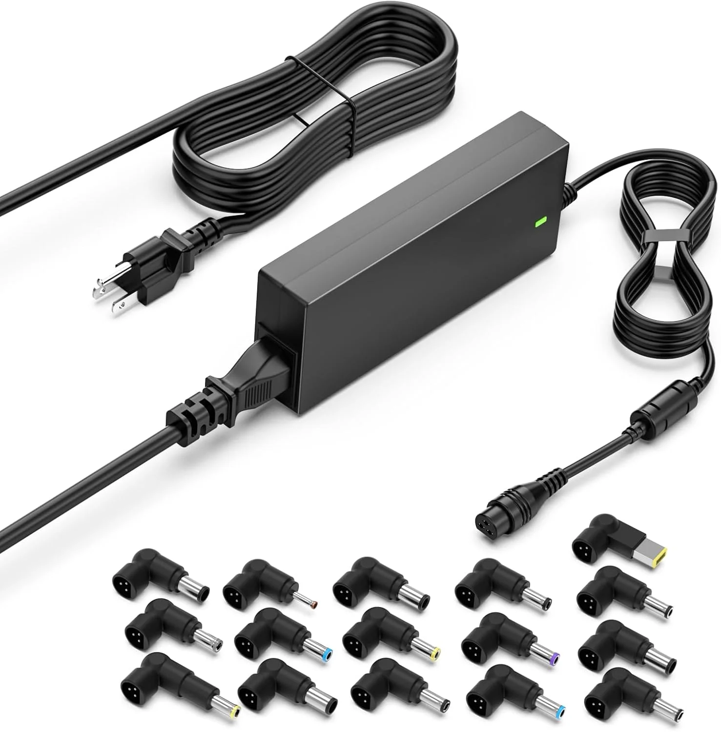 شارژر لپ تاپ آداپتور AC یونیورسال 90W 65W سازگار با HP Dell Asus Lenovo Acer Toshiba Samsung Fujitsu Sony Gateway Notebook Ultrabook Chromebook به همراه 16 کانکتور