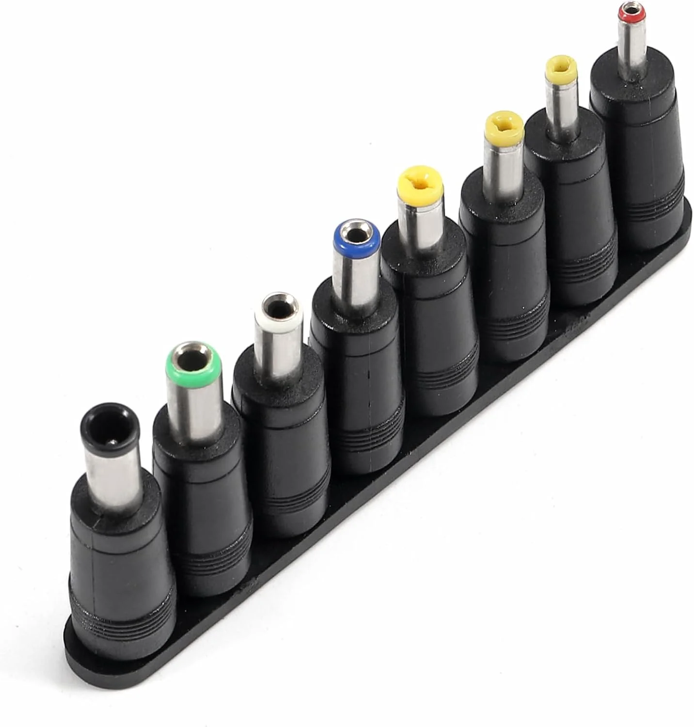 مجموعه 8 عددی کانکتور آداپتور برق DC AC یونیورسال 5.5mm x 2.1mm، کیت سوکت برق سازگار با شارژر لپ تاپ، مجموعه پلاگین تبدیل منبع تغذیه