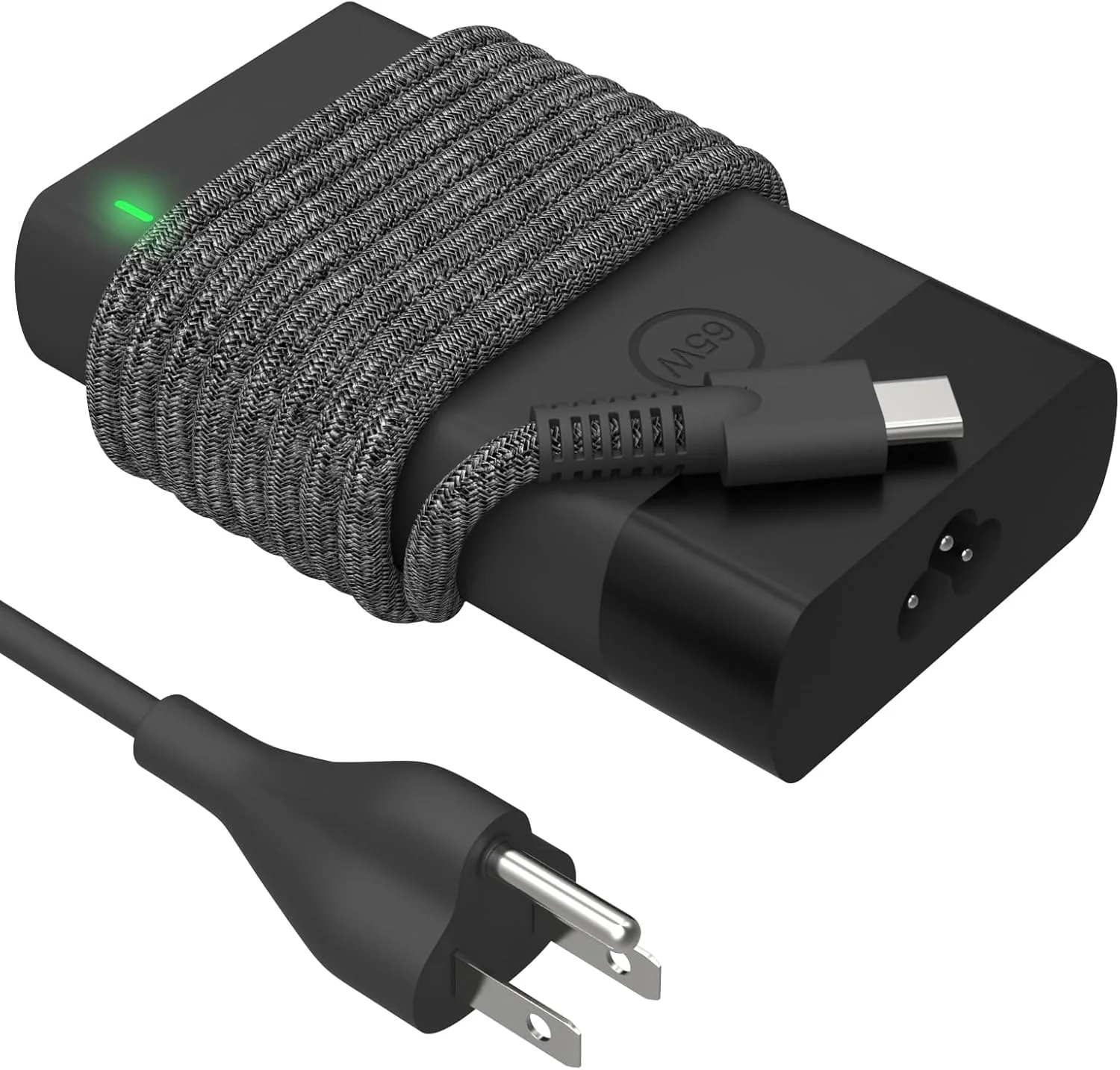 شارژر لپ تاپ USB C یونیورسال 65 واتی سازگار با کامپیوترهای HP Envy/Elitebook/Spectre x360 2، شارژر لپ تاپ Chromebook USB-C نوع C سازگار با سیم برق Lenovo/Dell/Acer/Asus/Samsung