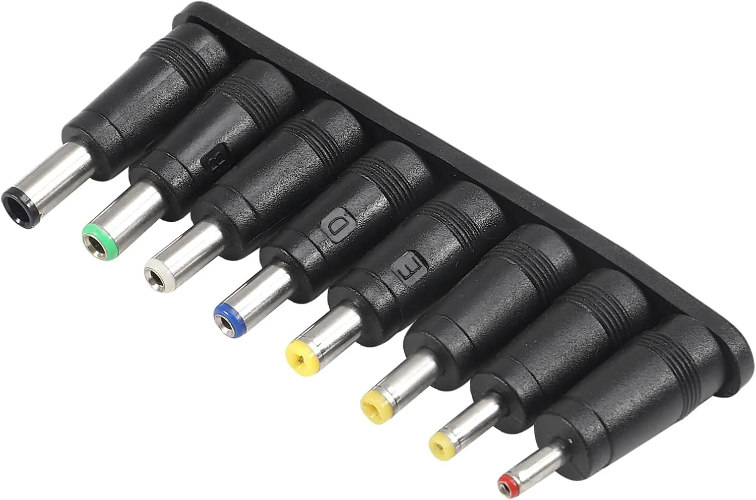 مجموعه 8 عددی کانکتور آداپتور برق DC AC یونیورسال 5.5mm x 2.1mm، کیت سوکت برق سازگار با شارژر لپ تاپ، مجموعه پلاگین تبدیل منبع تغذیه
