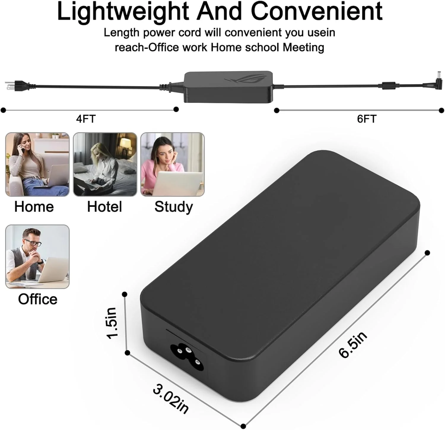 آداپتور شارژر AC لپ تاپ 150 واتی سازگار با ایسوس TUF Gaming A15 A17 F15 FA506 FA706 FX566 FX505 FX705 ADP-150CH B