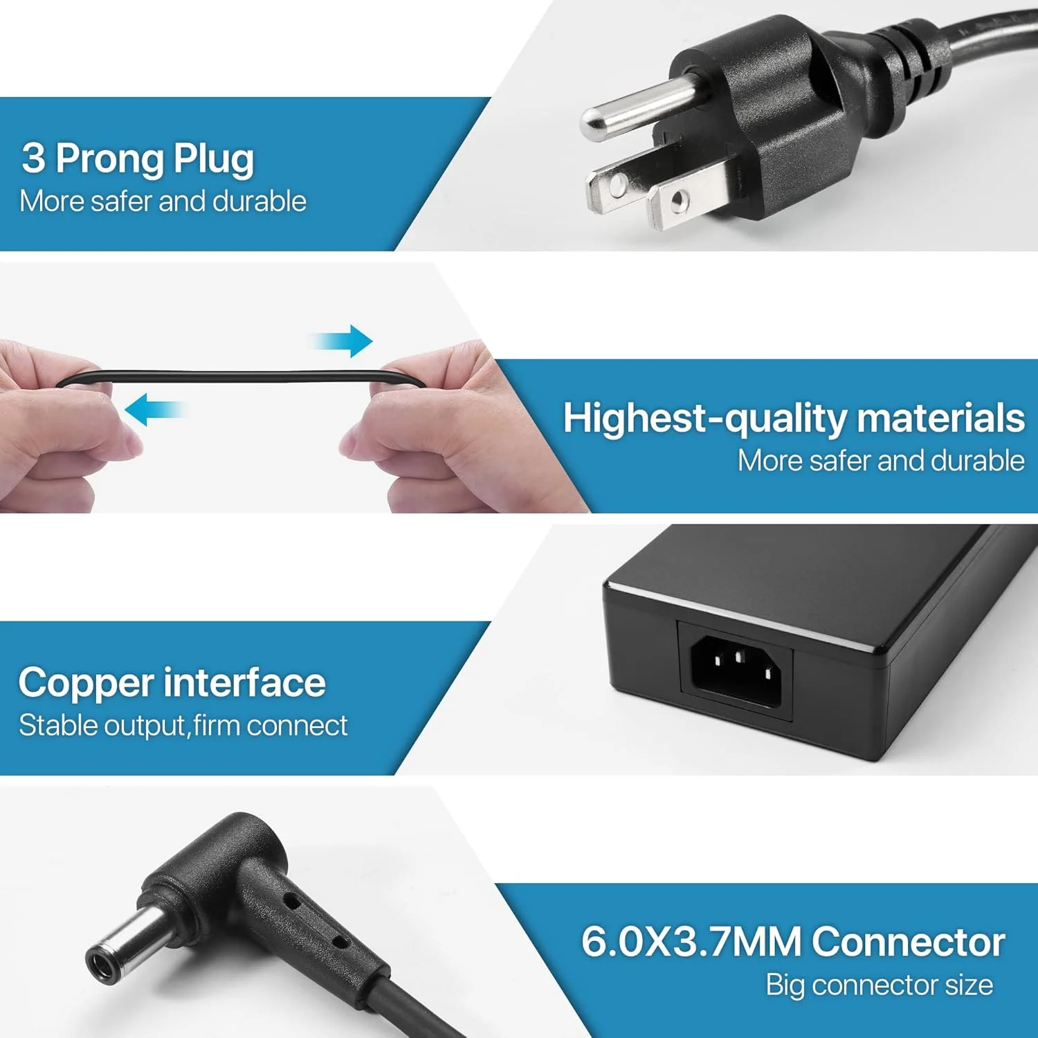 شارژر 180 واتی 20 ولت 9 آمپر مناسب برای لپ تاپ های گیمینگ ایسوس Rog Zephyrus G14 (مدل های 2022 و 2023) GA401 GA401I GA401IU GA502 GA502D GA502DU GU502 ADP-180TB H