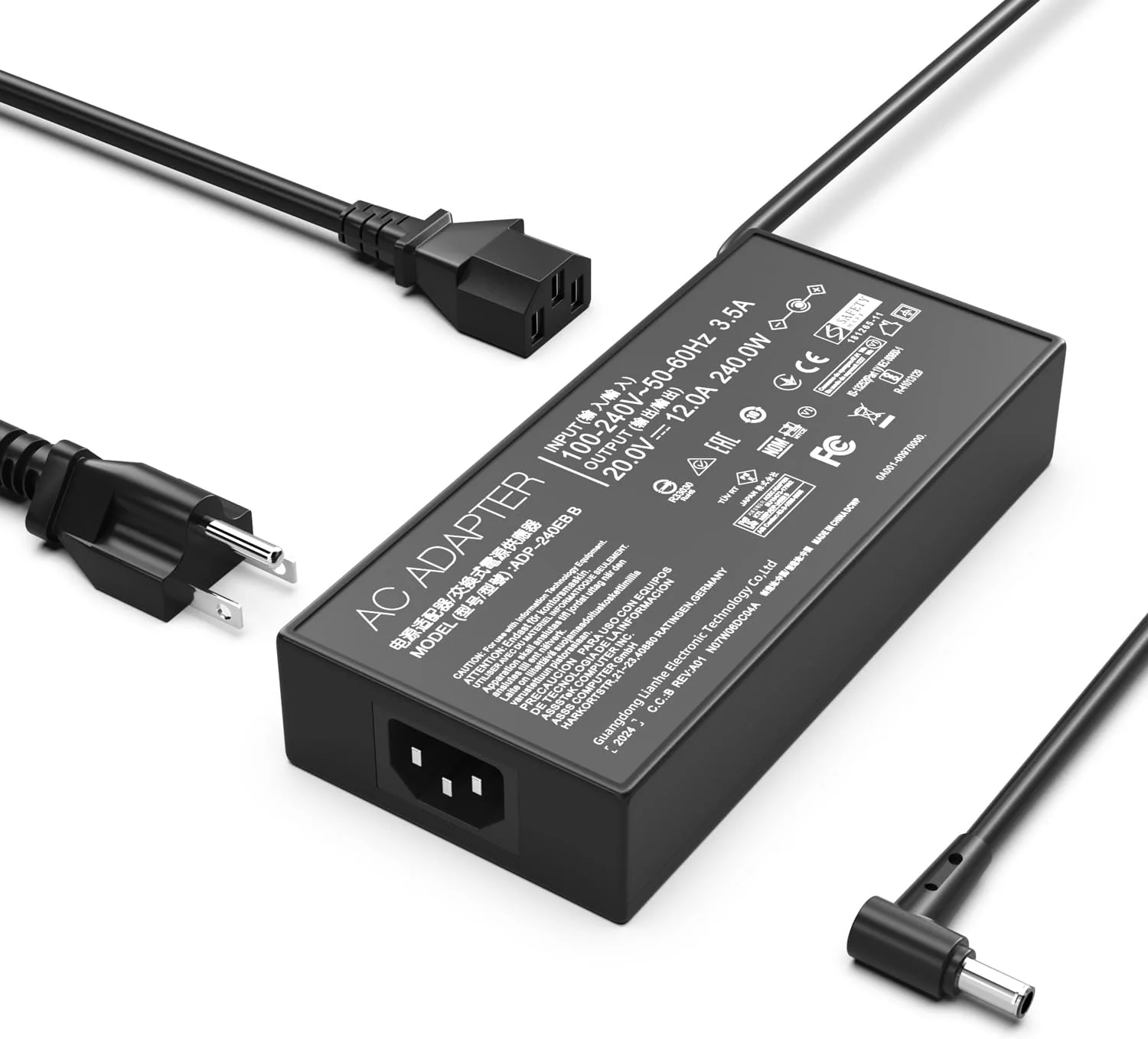 آداپتور برق 240W 20V 12A برای لپ تاپ های ASUS ROG Zephyrus Strix ZenBook Pro TUF Gaming 15 GX550LXS RTX2080 S15 S17 G15 G513 GX550LXS GA401 G733QM G733QR G733QS ADP-240EB