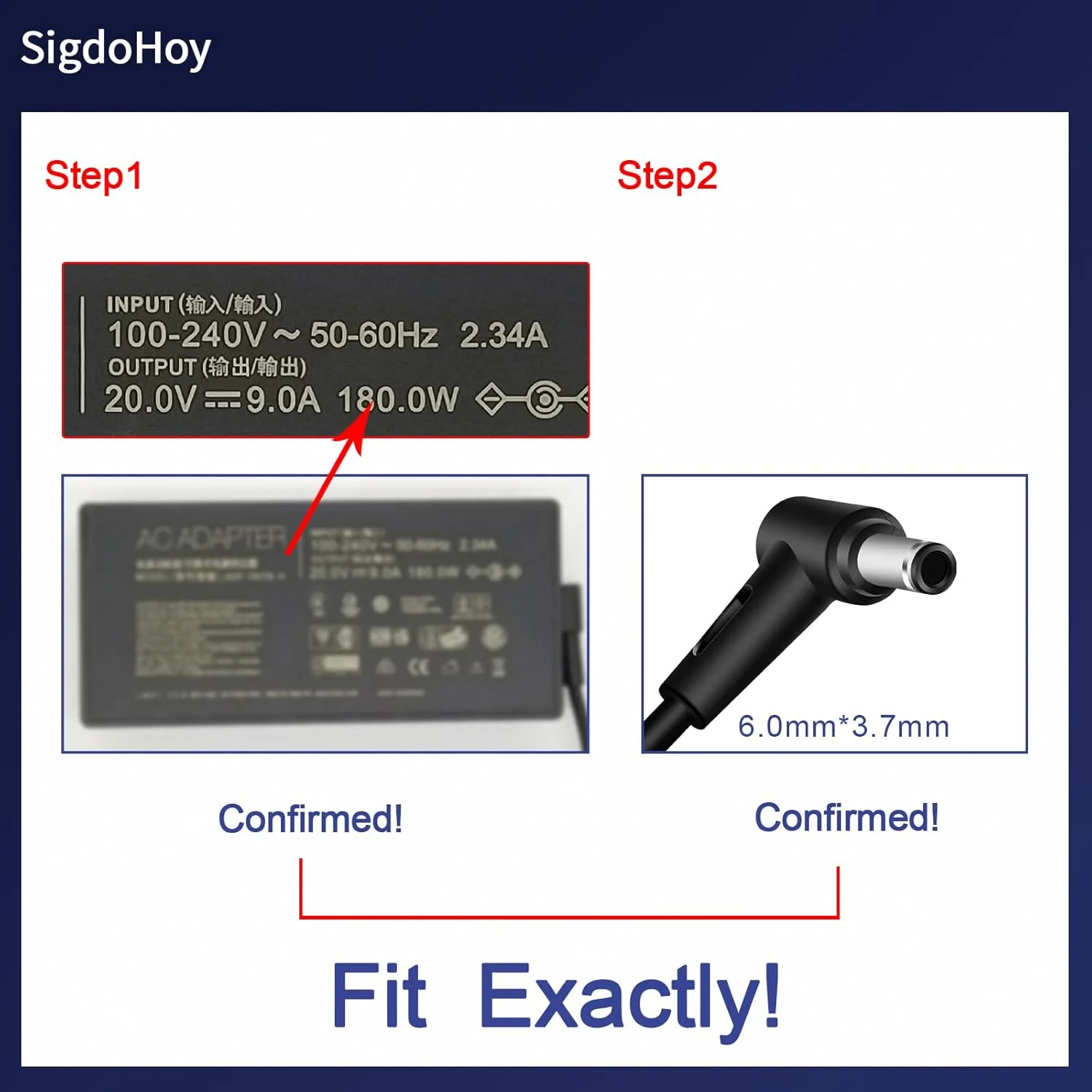 شارژر ۱۸۰ واتی سازگار با لپ‌تاپ‌های ایسوس راگ زفیروس G14 GA401 G15 GA502، تاف گیمینگ F15 F17 A15 A17 FX505، ذنبوک پرو 14 دوئو