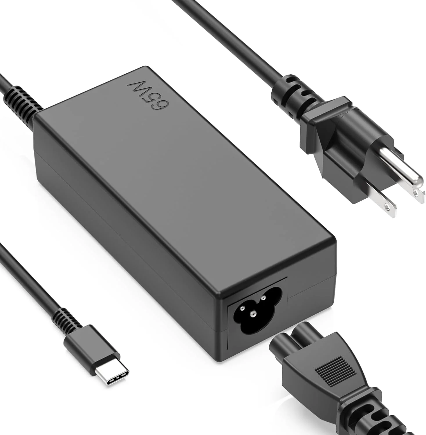 شارژر لپ تاپ 65 واتی USB C سازگار با HP Chromebook 14 X360 14-ca051wm 14-ca052wm 14-ca091wm ca061dx 14-ca0061dx 14-ca060nr 14-ca020nr 14-ca043cl، آداپتور برق متناوب با سیم برق سریع Type C