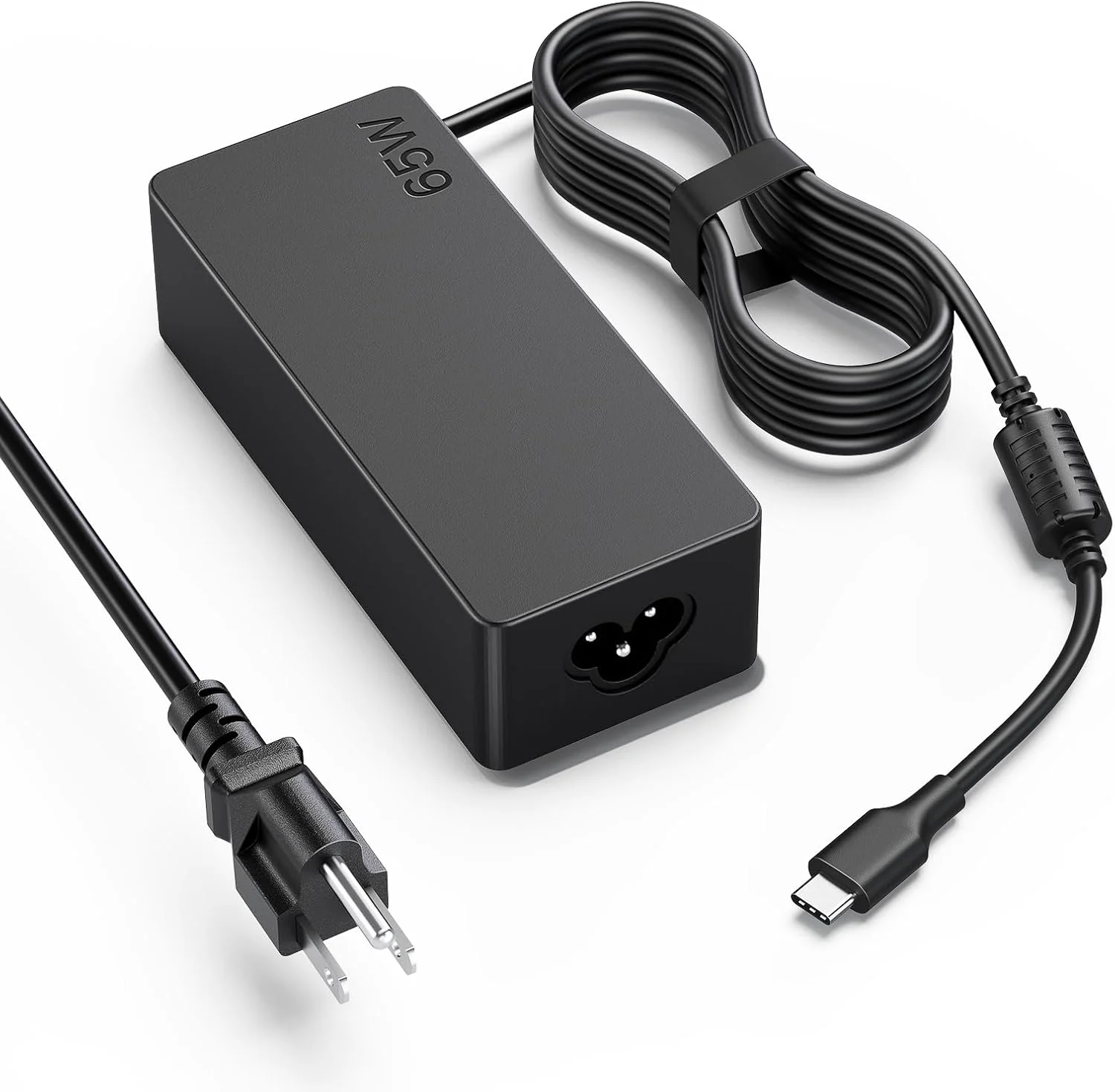 آداپتور شارژر لپ تاپ 65 وات USB Type C جایگزین برای Hp Chromebook 14 13 X360 Spectre x360 Elite x2 EliteBook; Lenovo Yoga, Dell, ASUS, Acer Type C با سیم