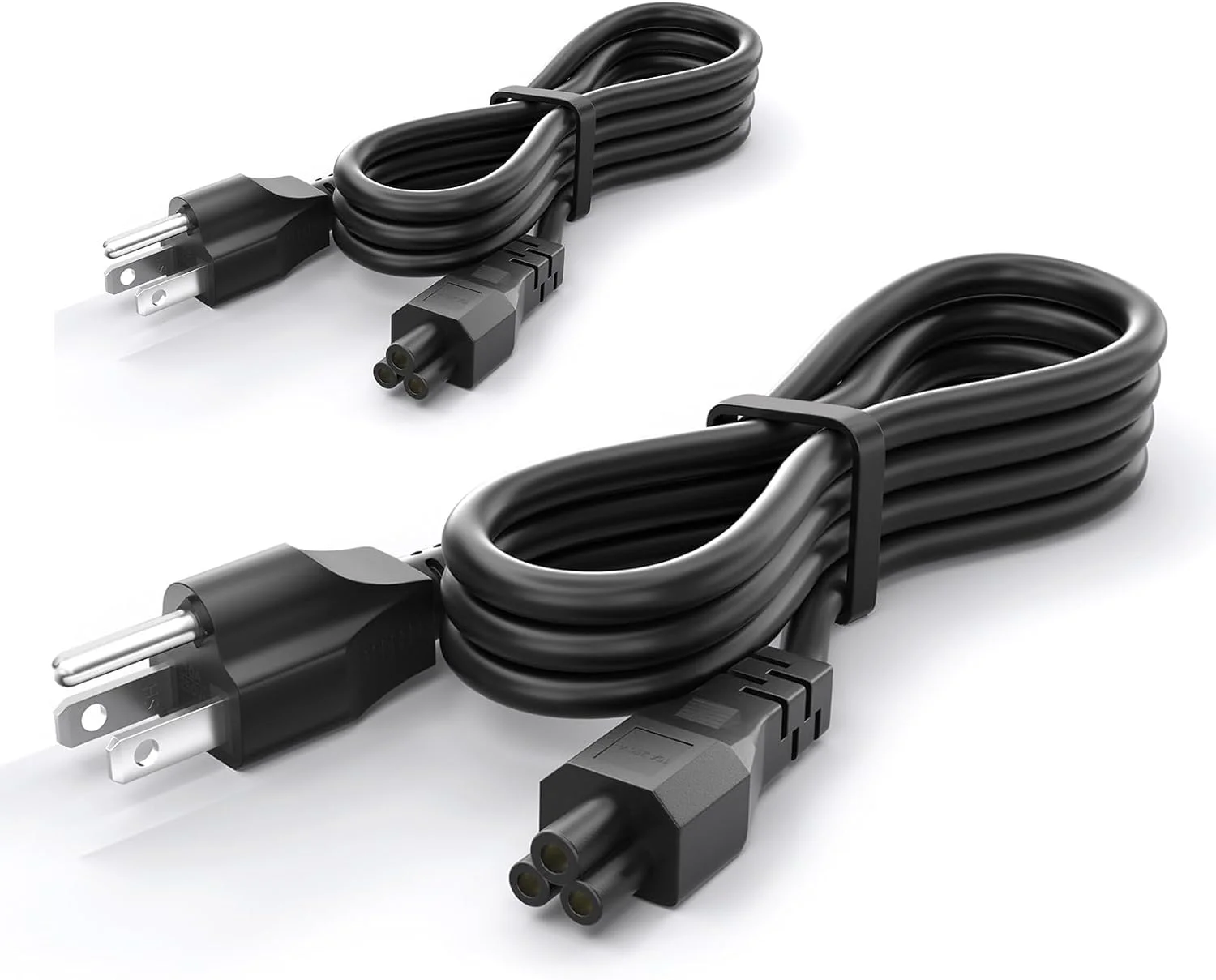 (دو بسته) کابل برق جایگزین لپ تاپ 3 متری Varbmt، کابل برق 3 شاخه میکی موس AC مناسب برای شارژر کامپیوتر نوت بوک دل، اچ پی، لنوو، ایسر، ایسوس، تلویزیون هوشمند ال سی دی ال جی، کابل برق پرینتر اپسون