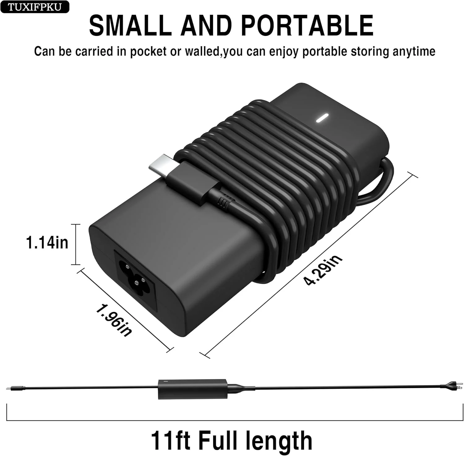 شارژر لپ تاپ 65 واتی USB C سازگار با Dell Latitude 5420 5520 5530 5550 5540 5430 5450 5440 7420 2-in-1 7430 7440 Inspiron 14 2-in-1 Chromebook 3100 XPS 13 60W Type C