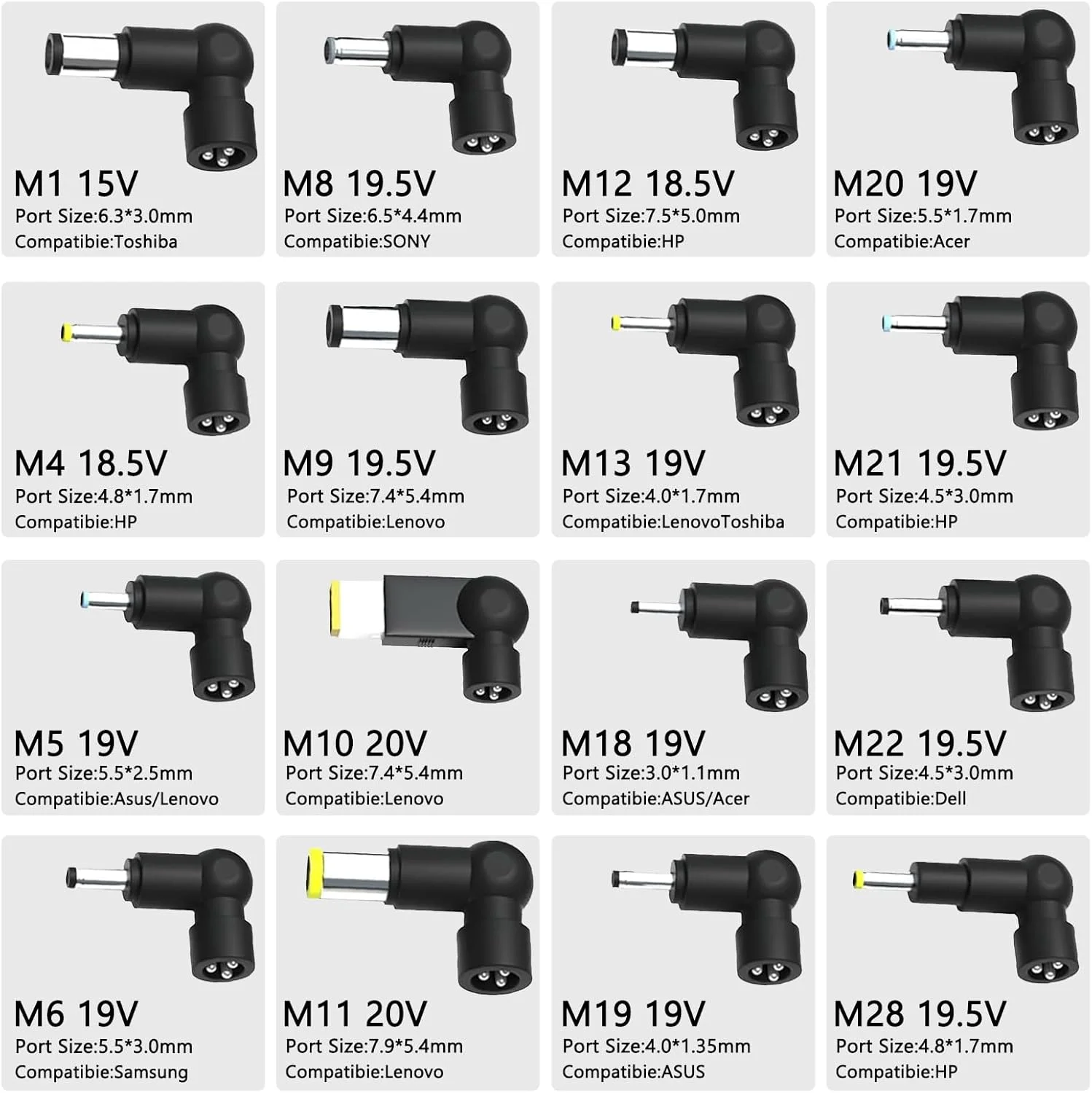 آداپتور AC یونیورسال 90 واتی لپ تاپ JEIBAO سازگار با HP Dell Lenovo Acer Asus Toshiba Sony Gate Way Notebook Ultrabook Chrome Book، شارژر لپ تاپ یونیورسال، سیم منبع تغذیه با 16 سر